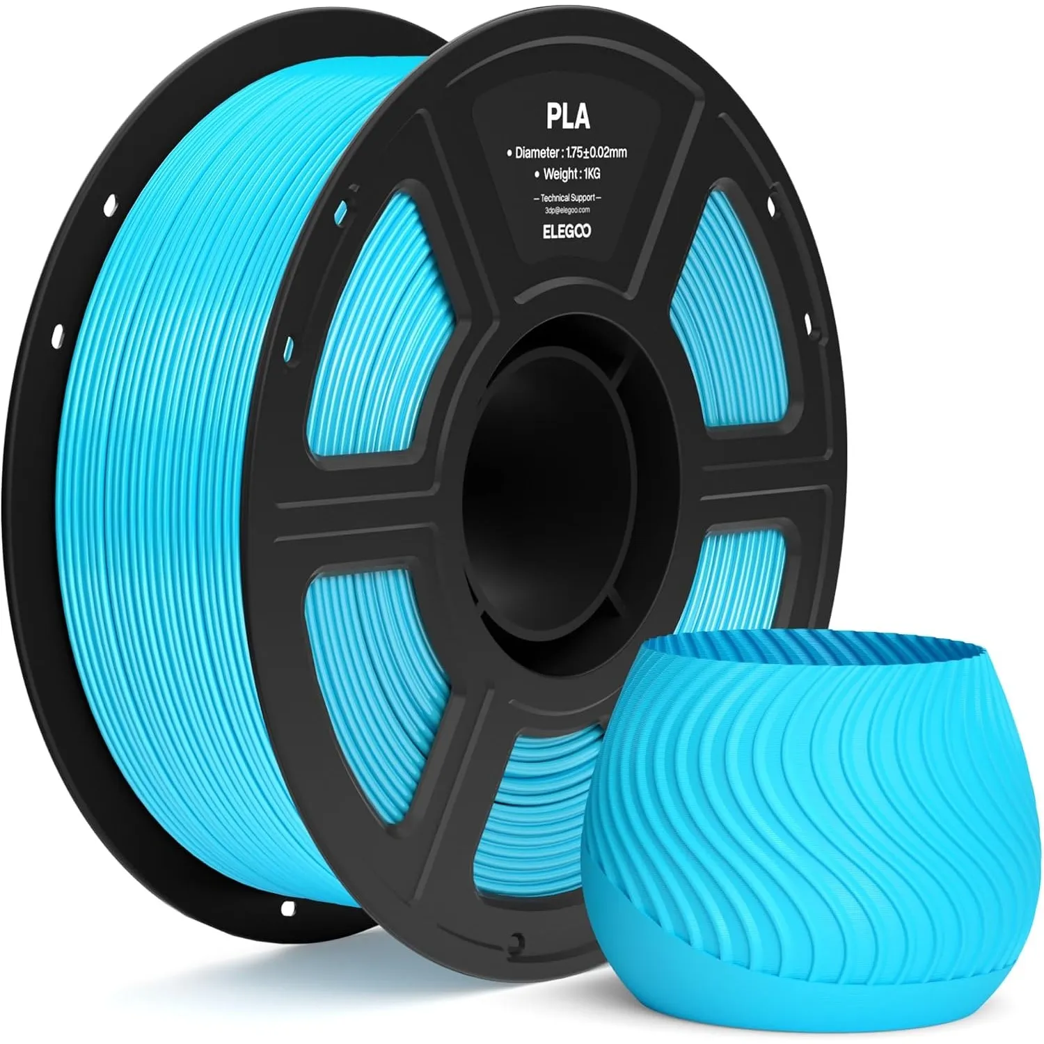 ELEGOO PLA Filament 1,75mm Himmelblau 1KG, 3D Drucker Filament PLA