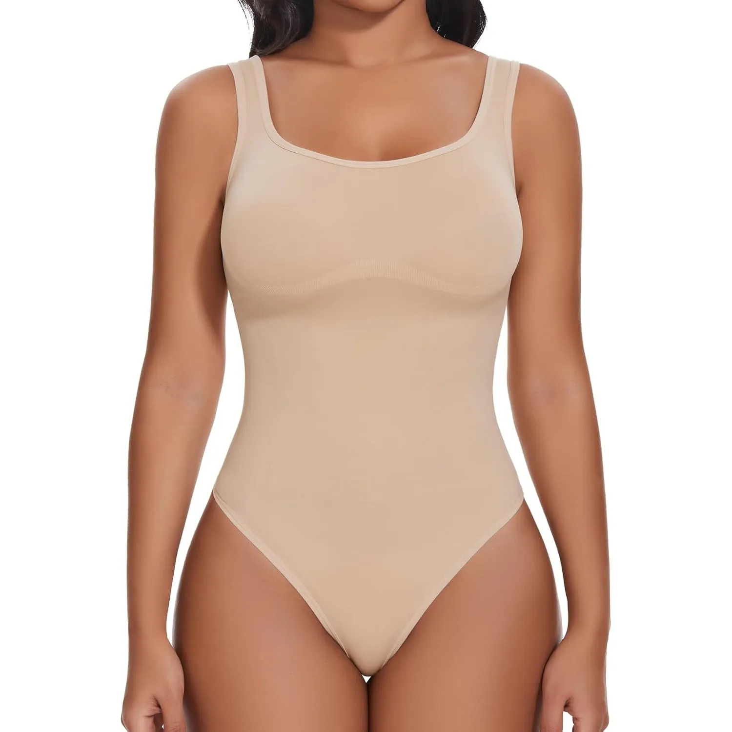 Joyshaper Shapewear Damen Body Tanga Tank Body Bauchweg Miederbody Bodys Shaper Rückenfreier Thong Bodysuit