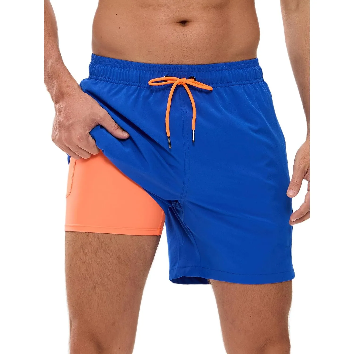 Arcweg Badehose für Herren mit Kompression Liner 2 in 1 Atmungsaktiv Badeshorts Männer Elastisch Trainingsshorts Verste…