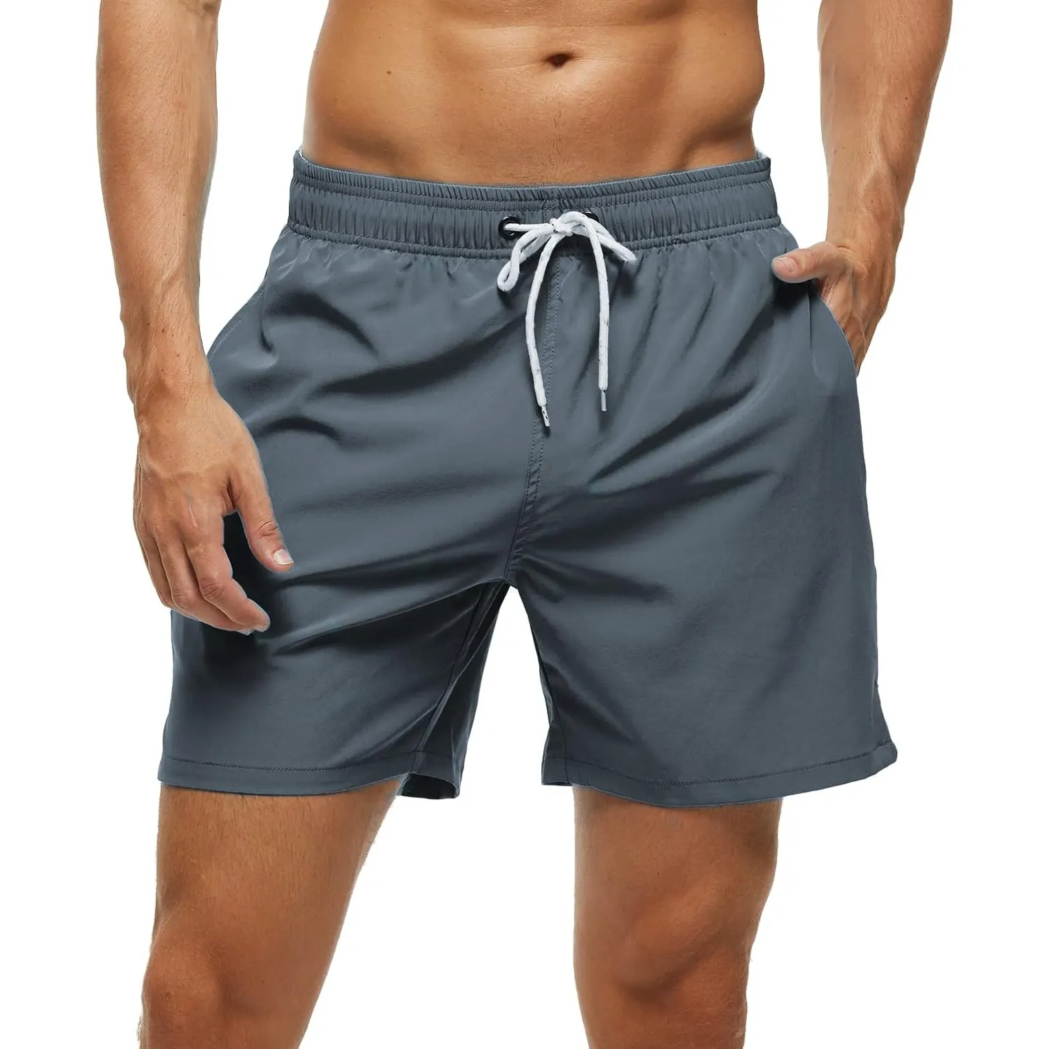 Arcweg Badehose für Herren mit Reißverschlusstasche Atmungsaktiv Wasserabweisend Badeshorts Männer Trainingsshorts Elas…