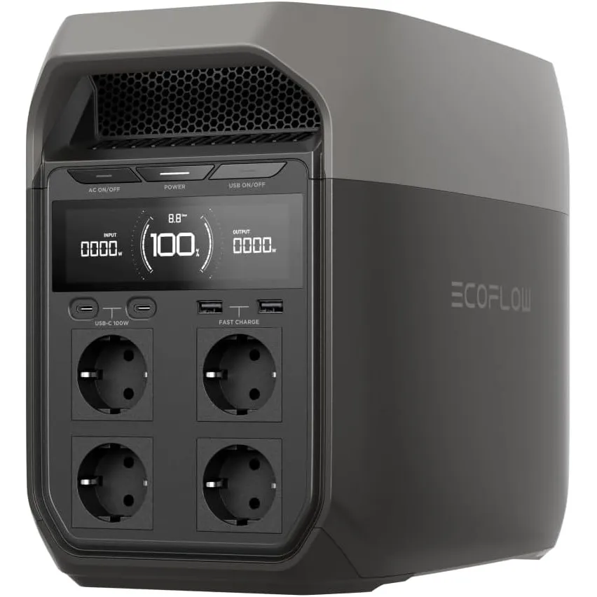 EF ECOFLOW Delta 3 Tragbare Powerstation, 1024Wh Solargenerator Schnellladung, erweiterbar auf 5kWh, für Zuhause, Campi…