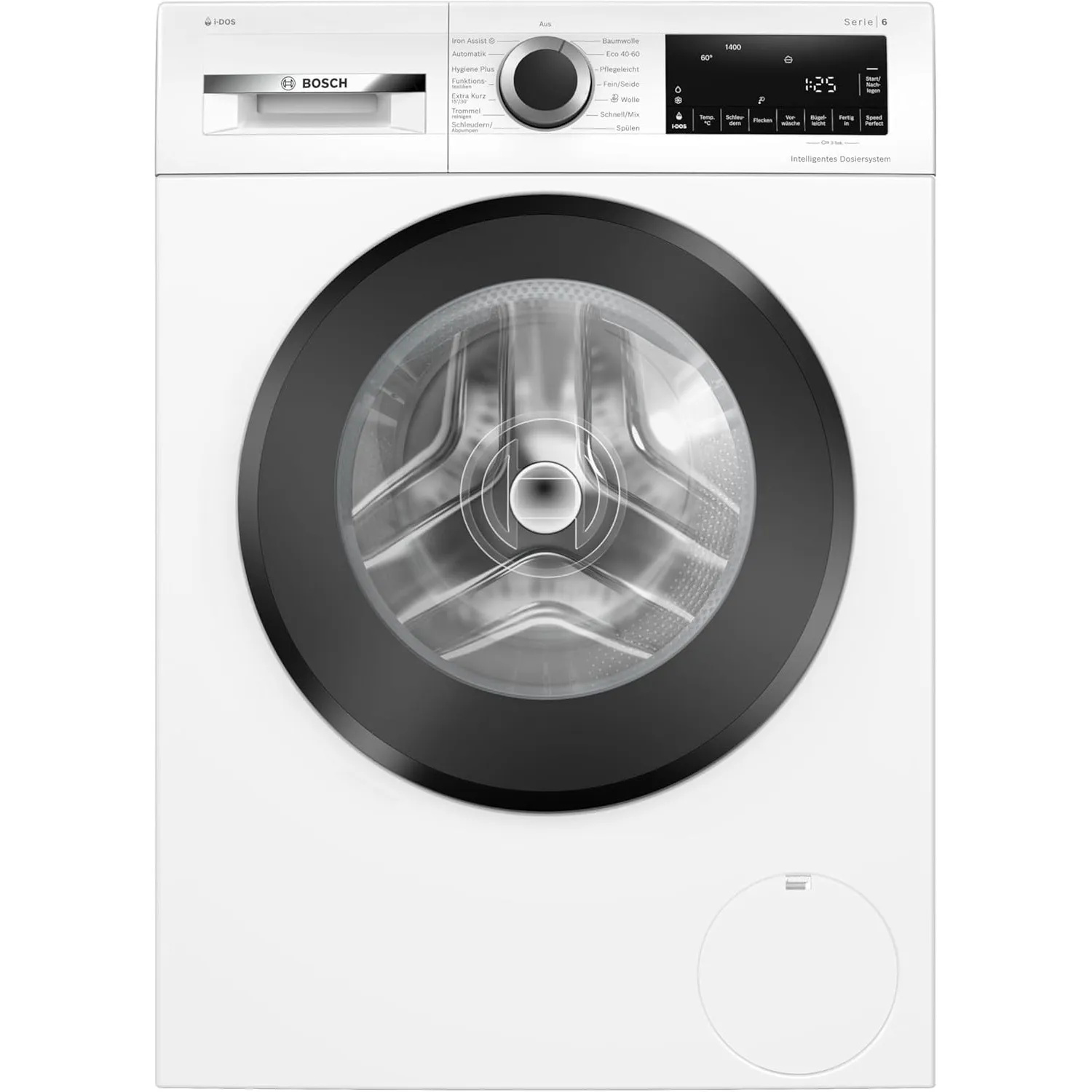 Bosch WGG254F10, Serie 6, Waschmaschine 10 kg, 1400 UpM, Frontlader, i-DOS Waschmitteldosierung, Fleckenautomatik, Iron…