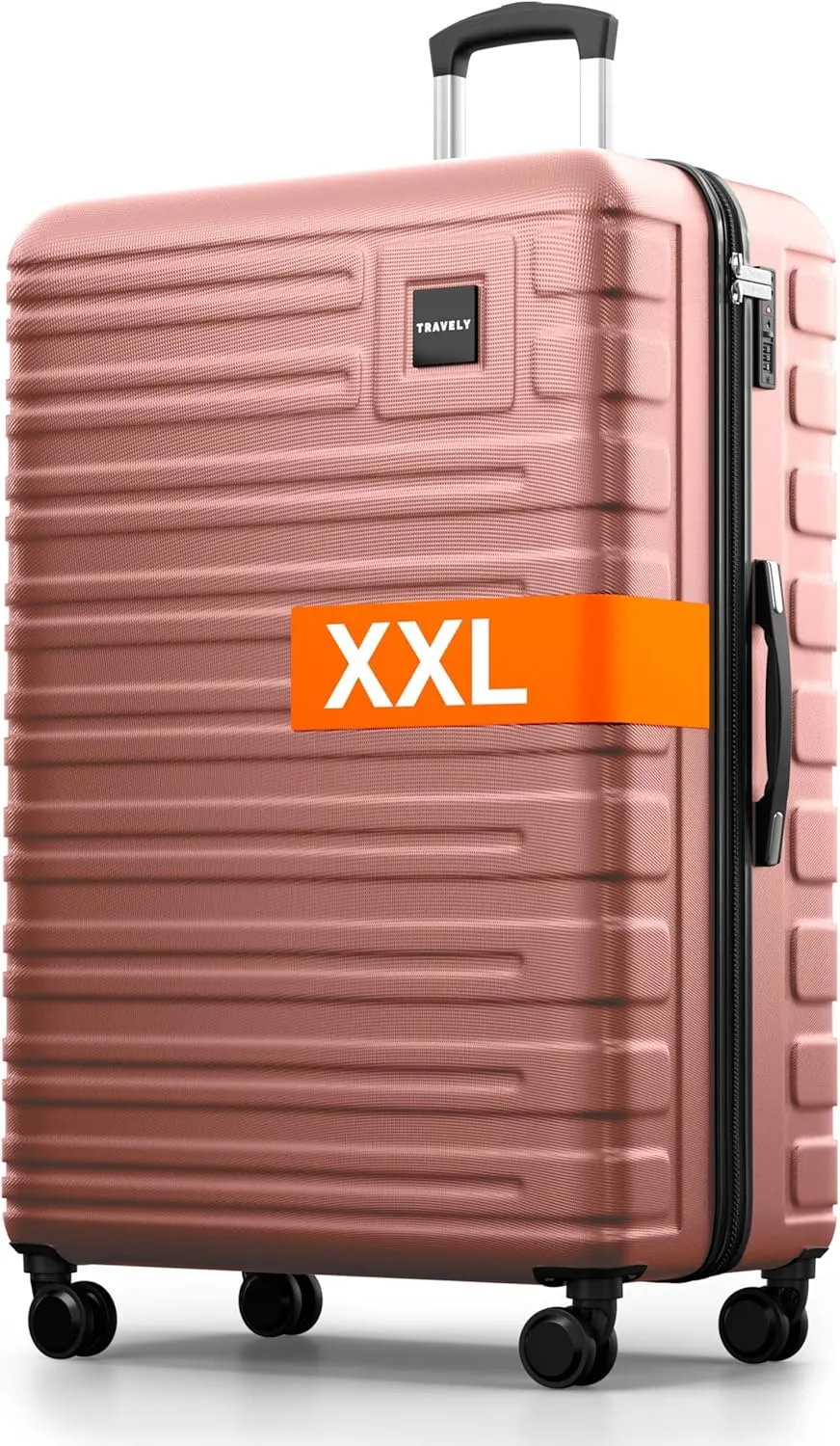 Travely Polycarbonat Koffer Groß 87cm XXL - 150L Innenvolumen, sehr robuster Hartschalenkoffer mit sanften Rollen & TSA…