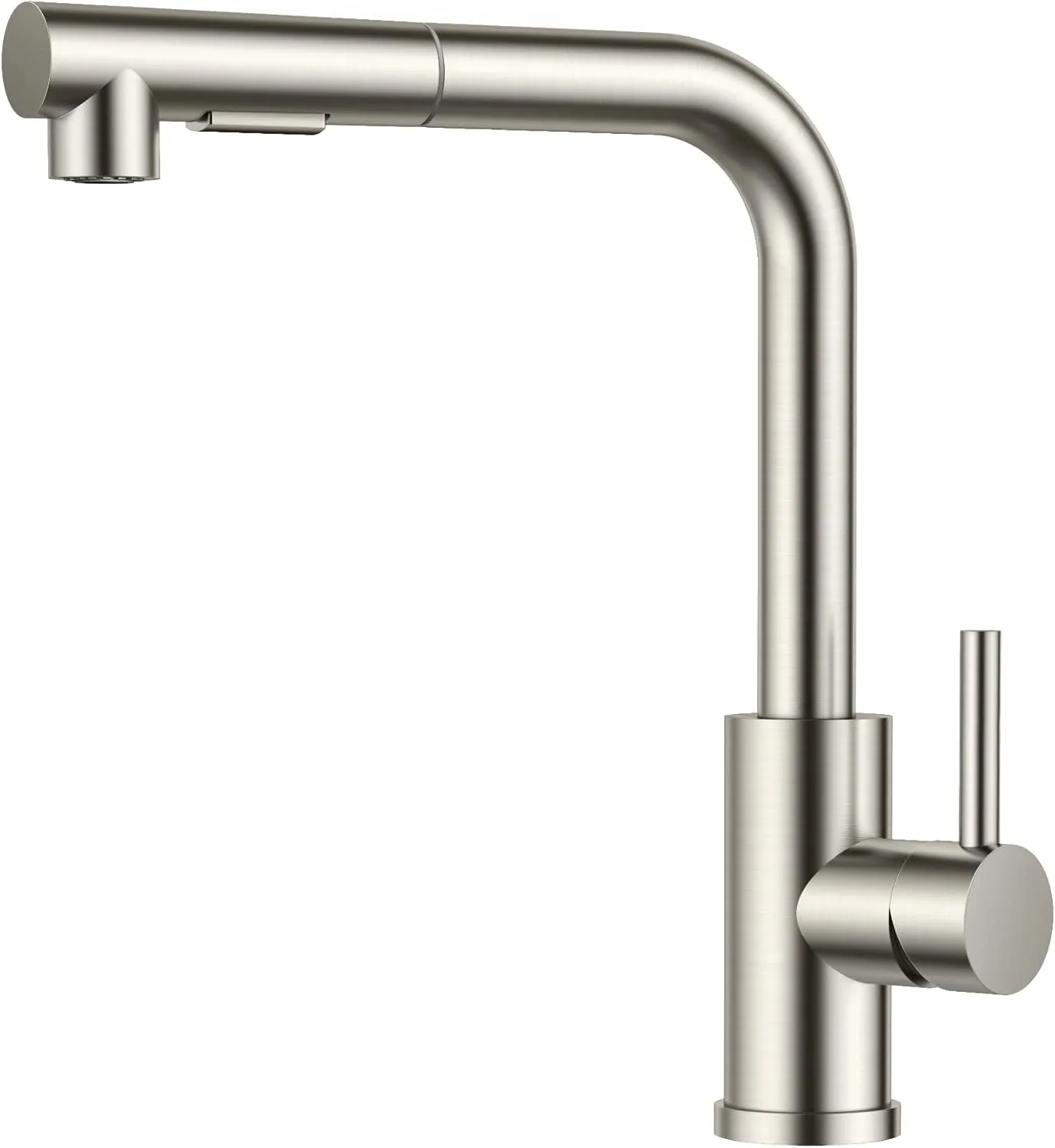 FORIOUS Kitchen Tap, Extendable with Shower, Sink Mixer Tap Kitchen, L-shaped Stainless Steel Mixer Tap, Two Spray Func…