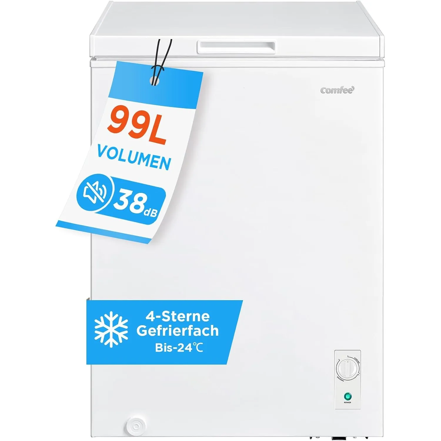 Comfee 99L Gefriertruhe, Freistehend
