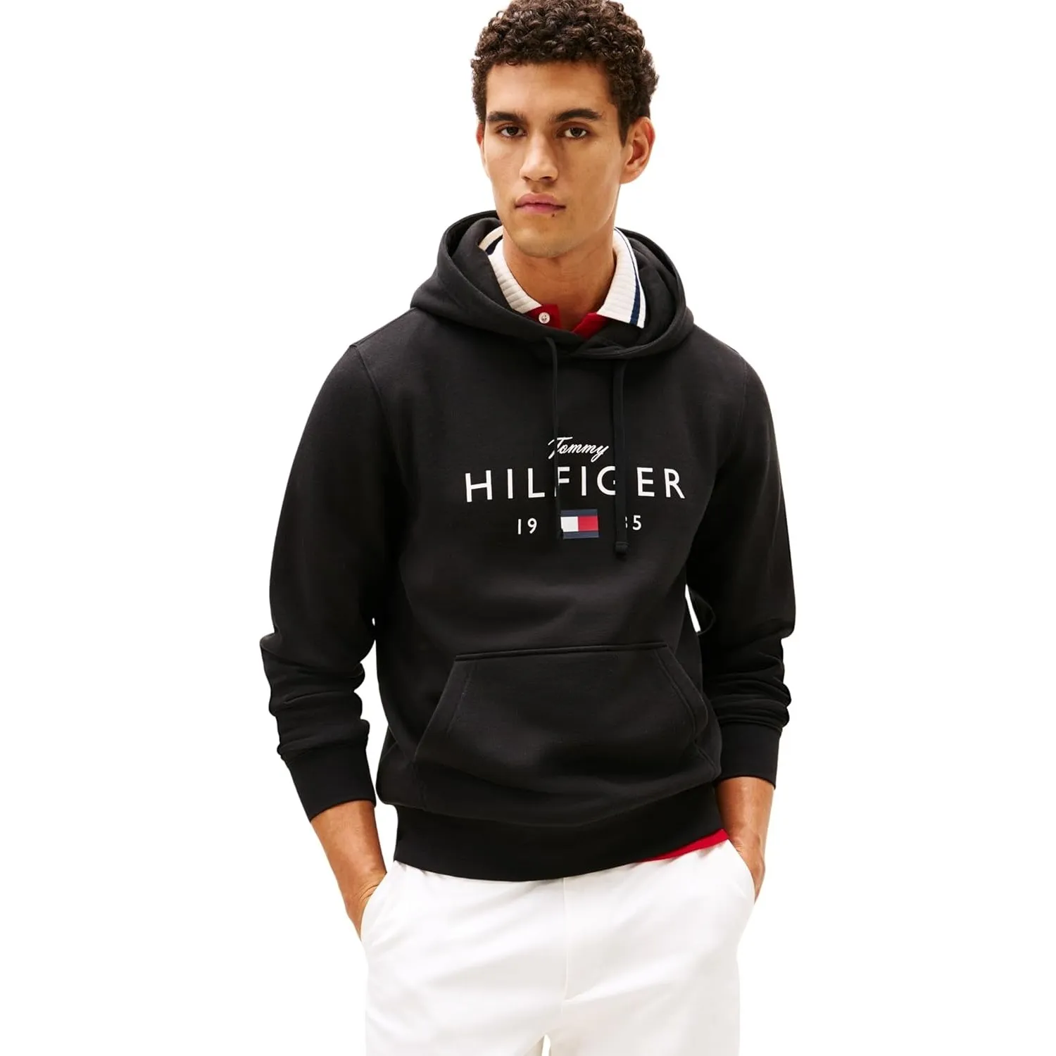Tommy Hilfiger Herren Brand Love Big Hilfiger Hoodie Mw0mw41427 Pullover Hoodie (1er Pack)
