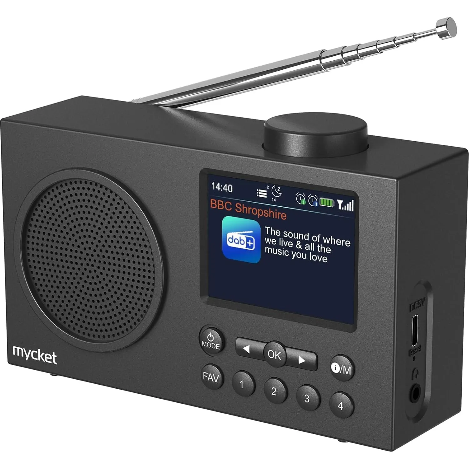 Mycket Tragbares DAB/DAB+ Radio, UKW Digital Radio mit 2025 Neuesten Signalempfängertechnologie, FM Wiederaufladbar Rad…