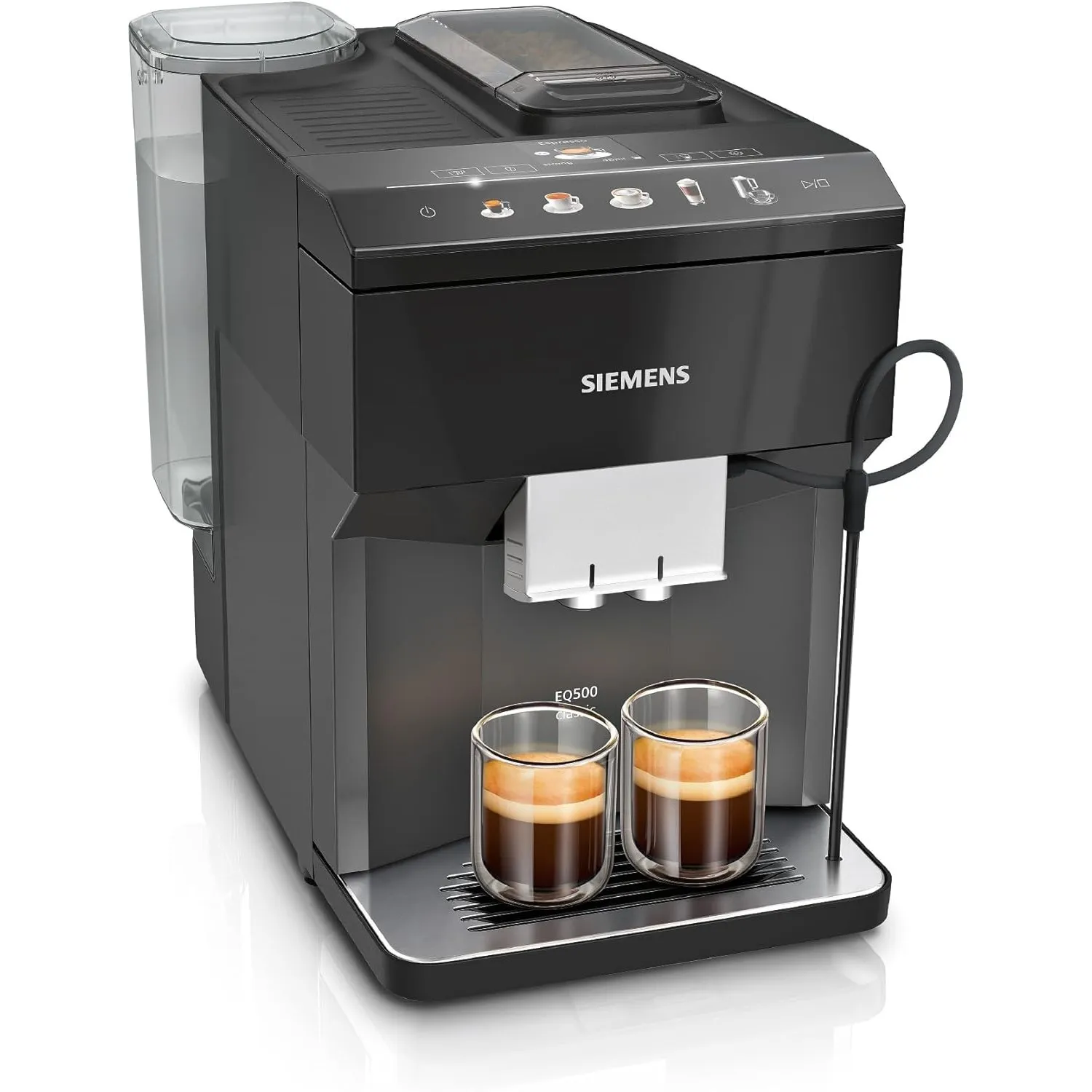 Siemens Kaffeevollautomat EQ500 classic, farbiges TFT-Display, 5 Kaffee- und Milchgetränke, Doppeltassenfunktion, einfa…