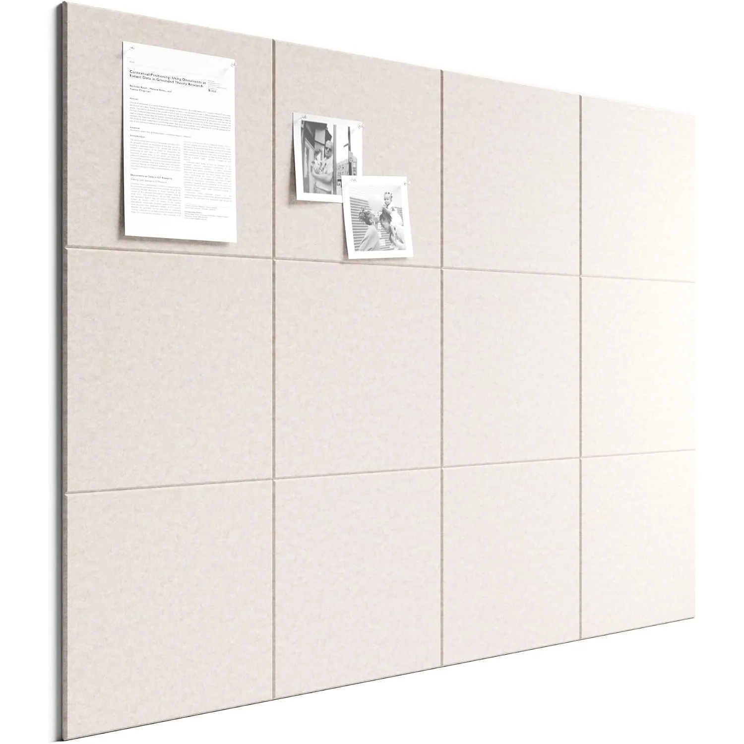 Bumusty Große Filz Pinnwand 120 x 90 cm, 12er-Pack, Haferfarben