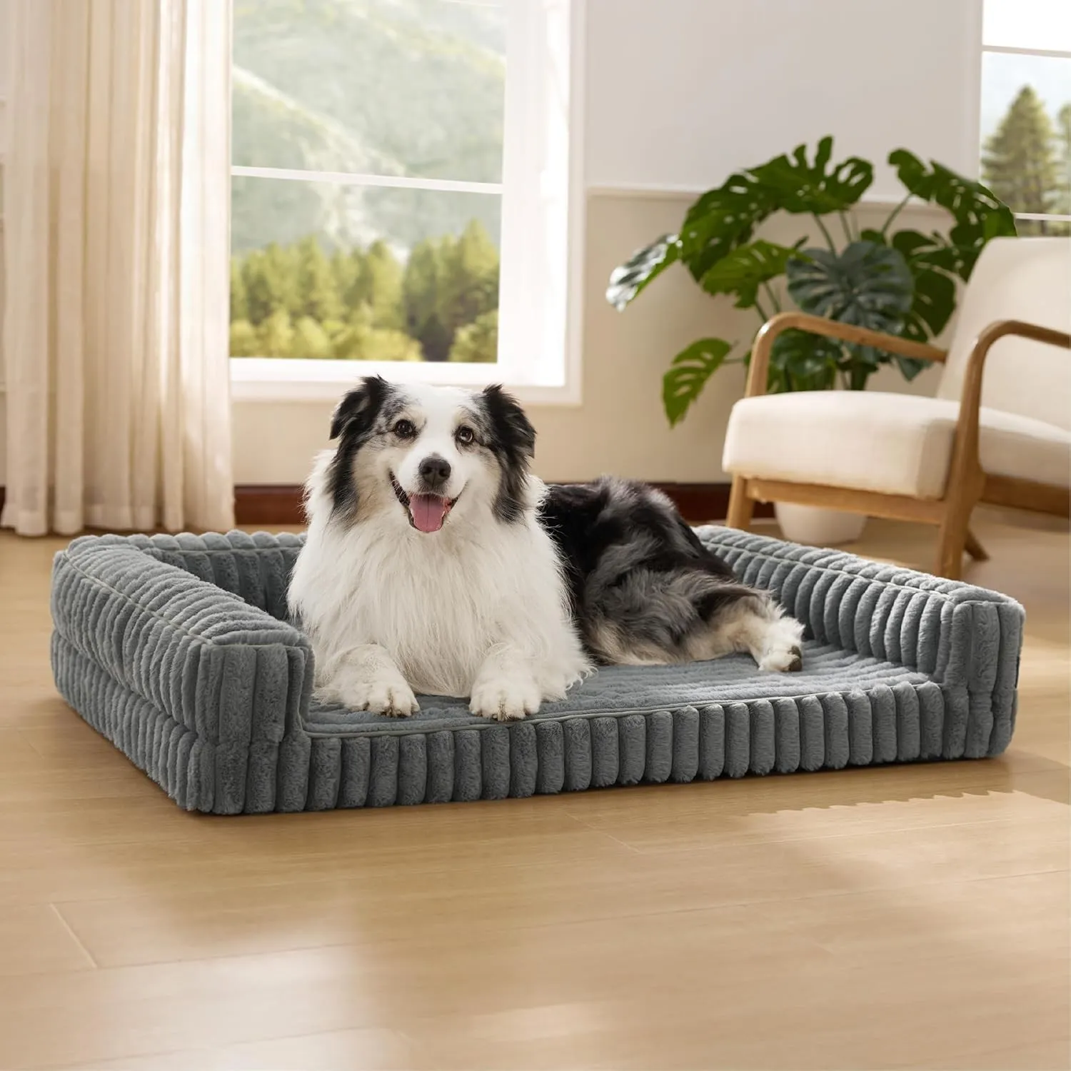 BEDSURE orthopädisches Hundebett Grosse Hunde - 106x76x18cm wasserdichtes Hundesofa mit Memory-Schaum & Eierkarton-Scha…