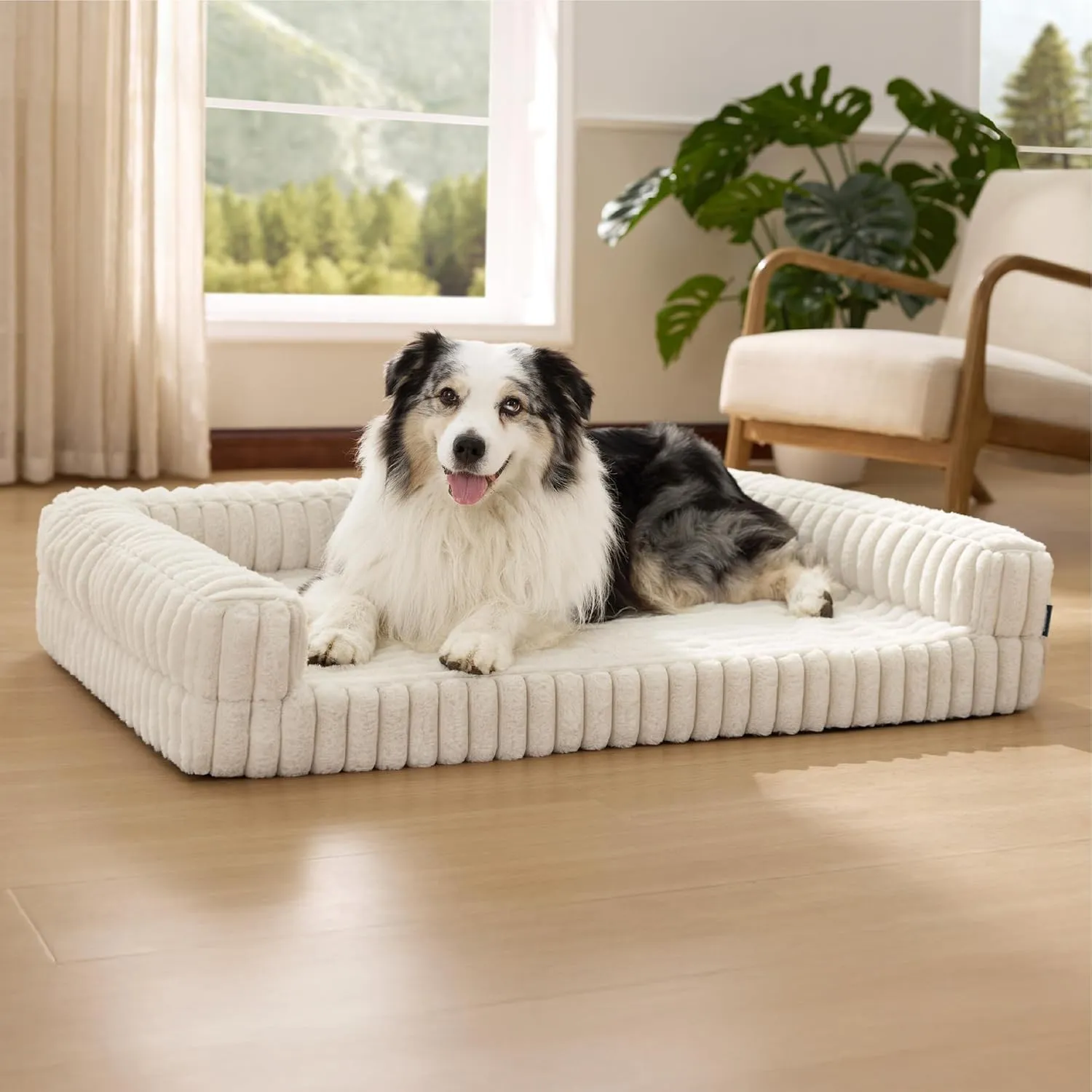 BEDSURE orthopädisches Hundebett Grosse Hunde - 106x76x18cm wasserdichtes Hundesofa mit Memory-Schaum & Eierkarton-Scha…
