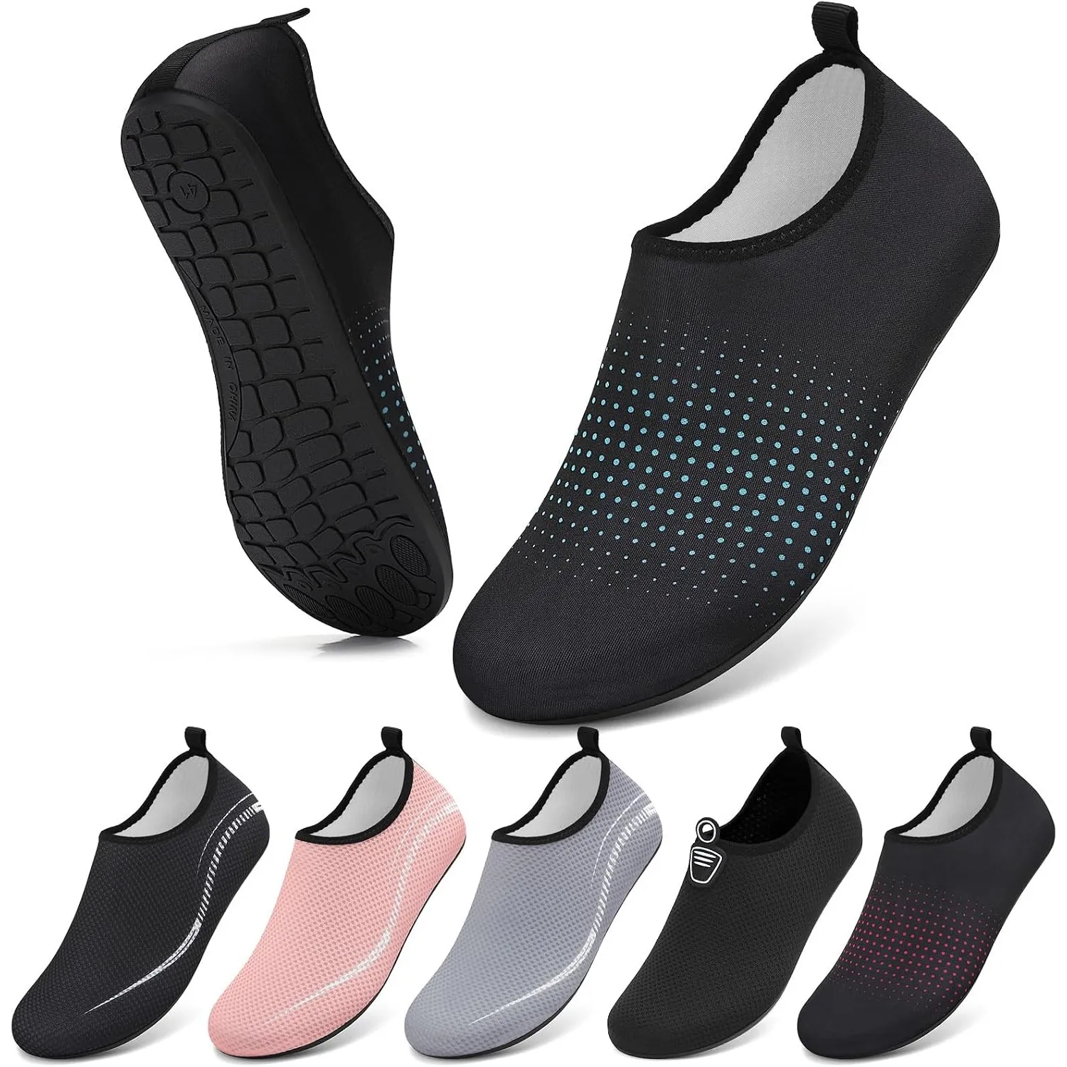 BARFULKER Badeschuhe Wasserschuhe Damen Herren Schnell Trocknend Aquaschuhe rutschfeste Strandschuhe Surfschuhe Schwimm…