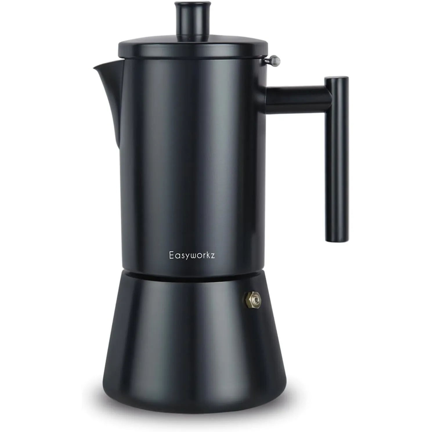 Easyworkz Diego Espressokocher für den Herd, Edelstahl, italienische Kaffeemaschine, 12 Tassen, 520 ml, Mokkakanne, Ind…