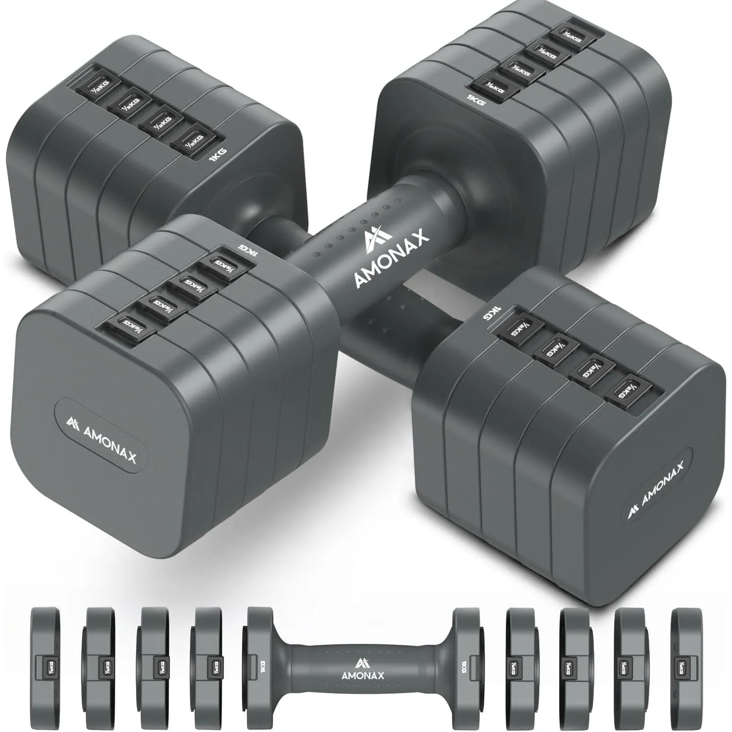 Amonax Verstellbare Hanteln, Hanteln Frauen Set, Fitnessgeräte für Zuhause