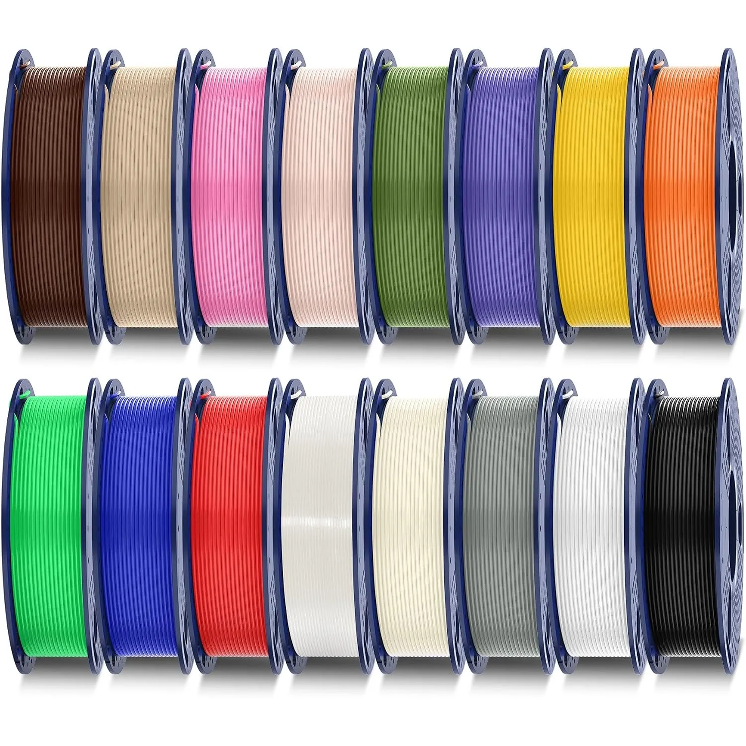 SUNLU PLA Plus 3D Drucker Filament 16 Farben Bundle, Multicolor Filament