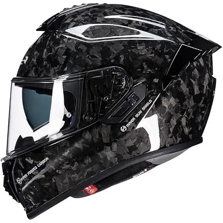 S-GT Motorradhelm Carbon ECE 22.06, Integralhelm mit Sonnenblende