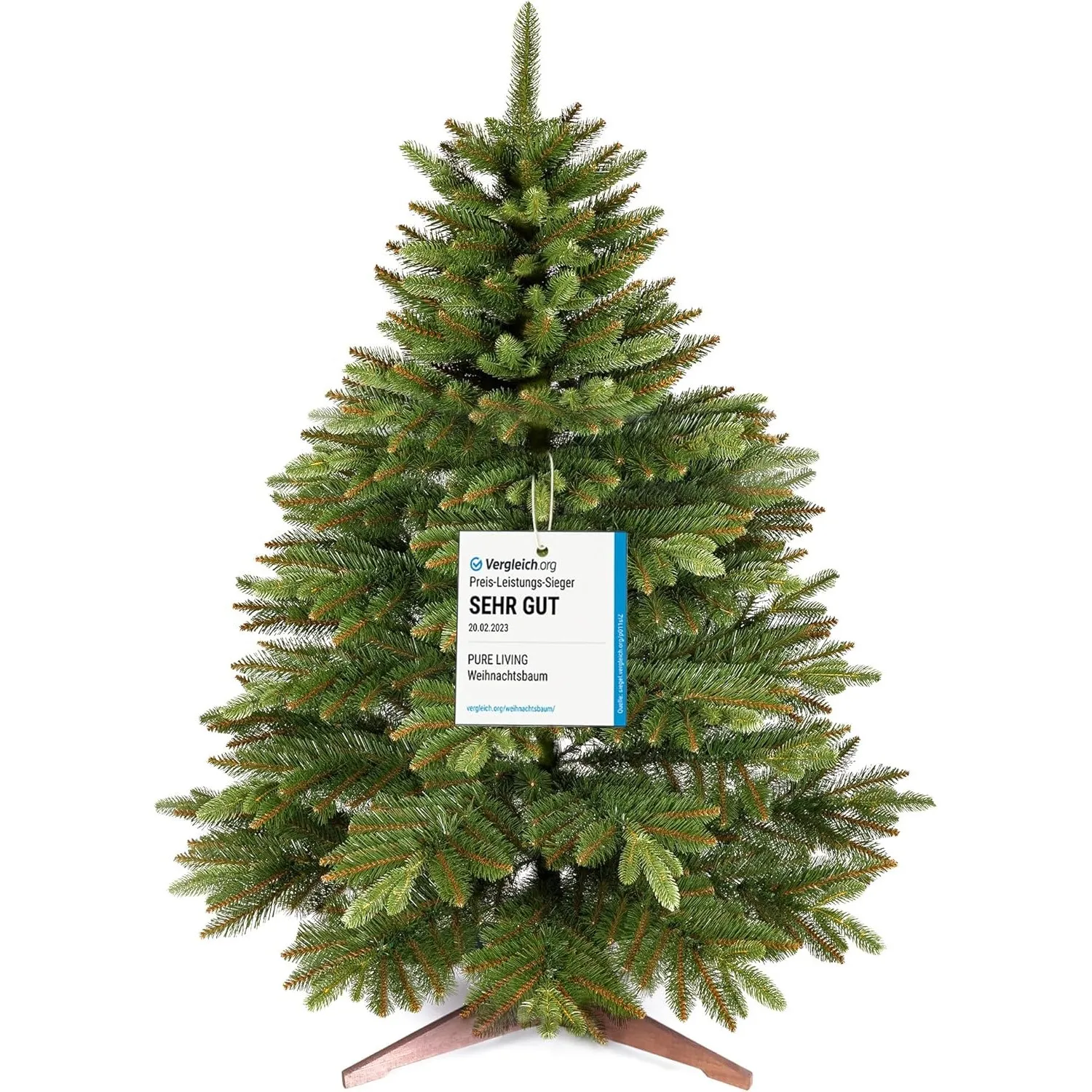Premium Weihnachtsbaum künstlich 120cm - TESTSIEGER 10 Jahre GARANTIE - Naturgetreu, dichte Zweige, Künstlicher Weihnac…