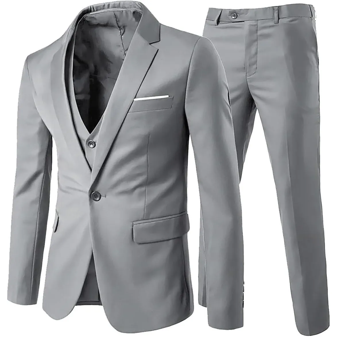 Anzug Herren Slim Fit 3 Teilig Anzüge Herrenanzug Sakko für Hochzeit Business