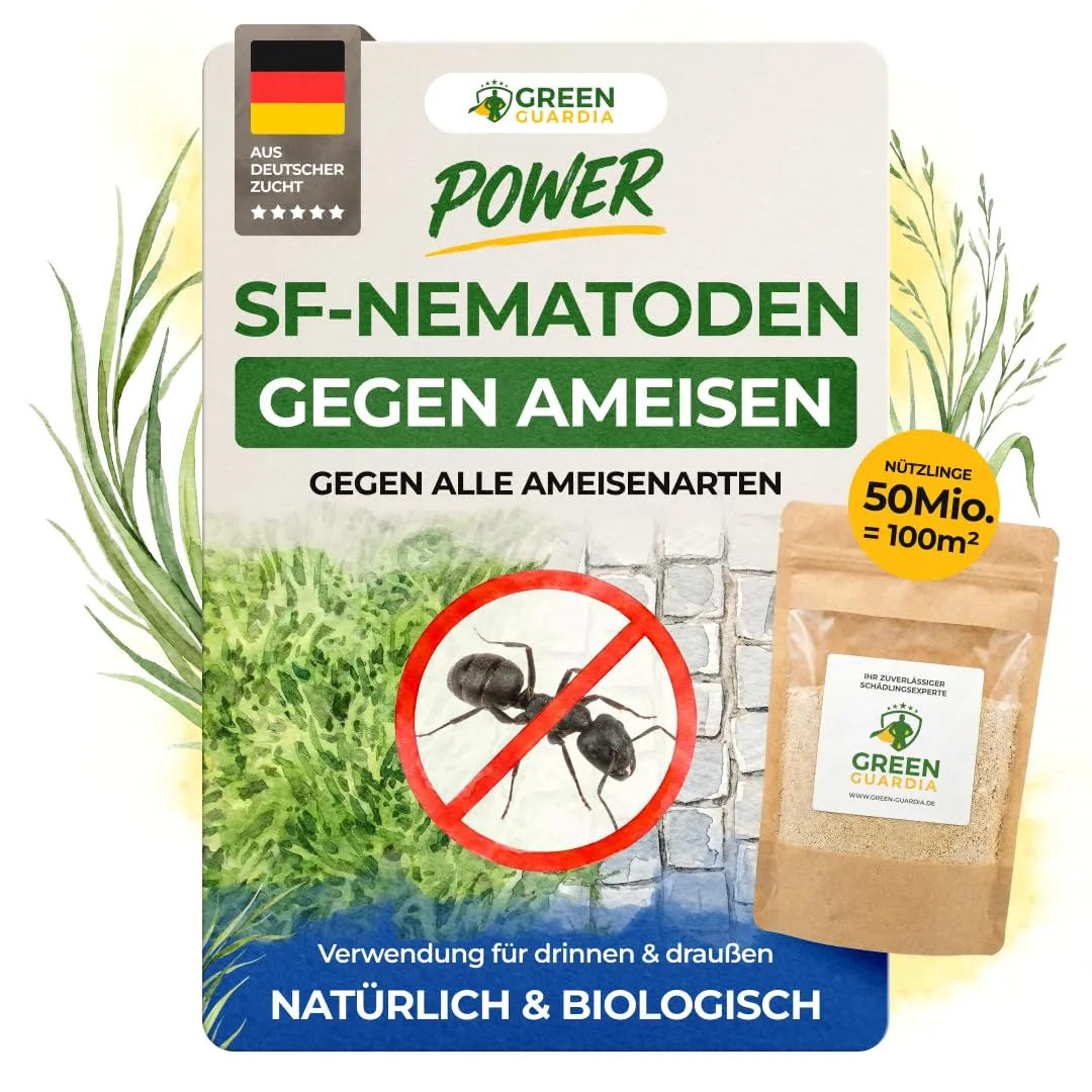 GREEN GUARDIA Super SF Nematodes - Natural Support for Ants in the Garden - Environmentally Friendly, Chemical-Free, Ea…