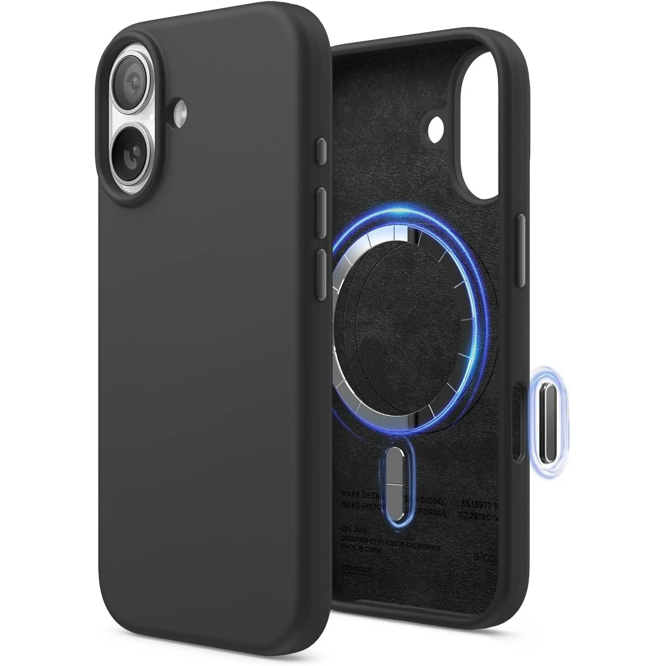 elago Magnetische Silikon hülle für iPhone 17 – MagSafe-kompatibel, Premium-Liquid-Silikon, Stoßfest, Schlankes Schutzc…