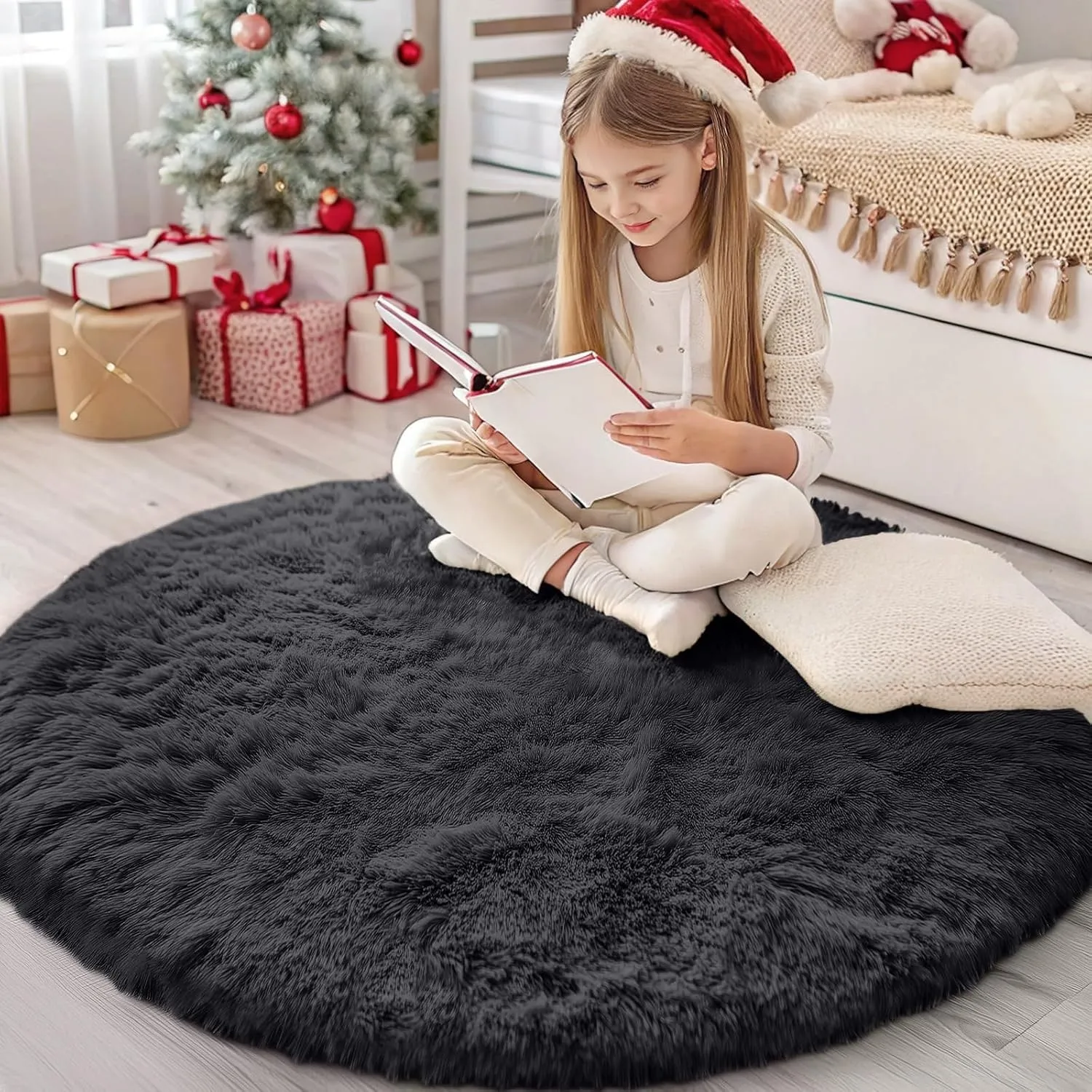 Homaxy Hochflor Flauschig Teppich Anti-Rutsch Unterseite Waschbar Teppiche fürs Wohnzimmer, Kinderzimmer, Schlafzimmer …