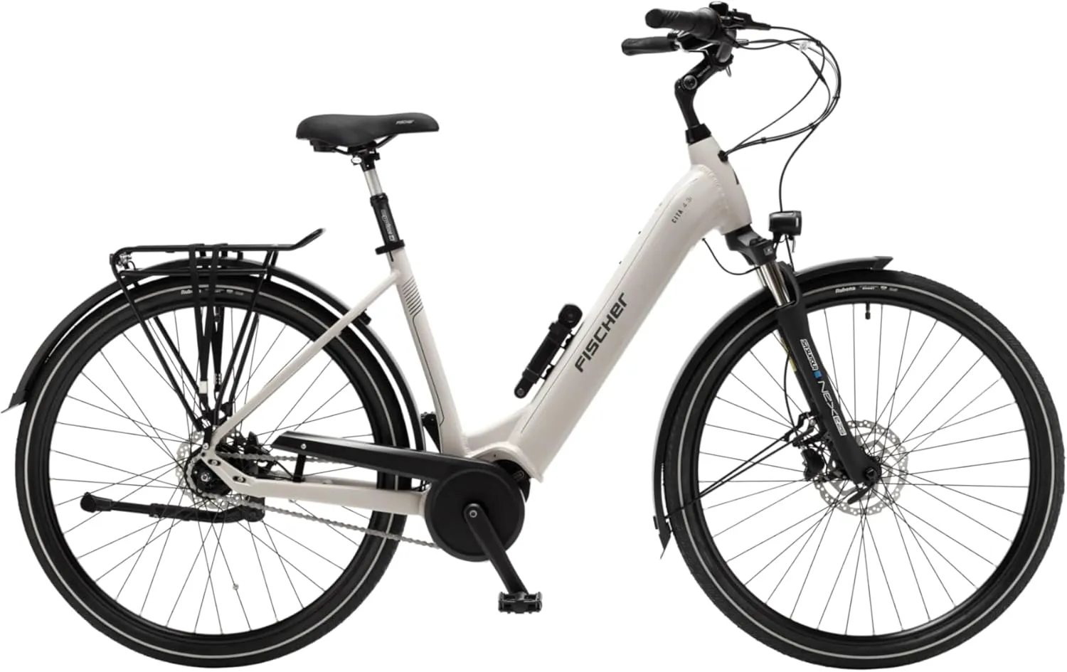 FISCHER E-Bike City CITA 4.3i Electric Bicycle for Men and Women, Mid Motor 65 Nm, 36 V Battery
