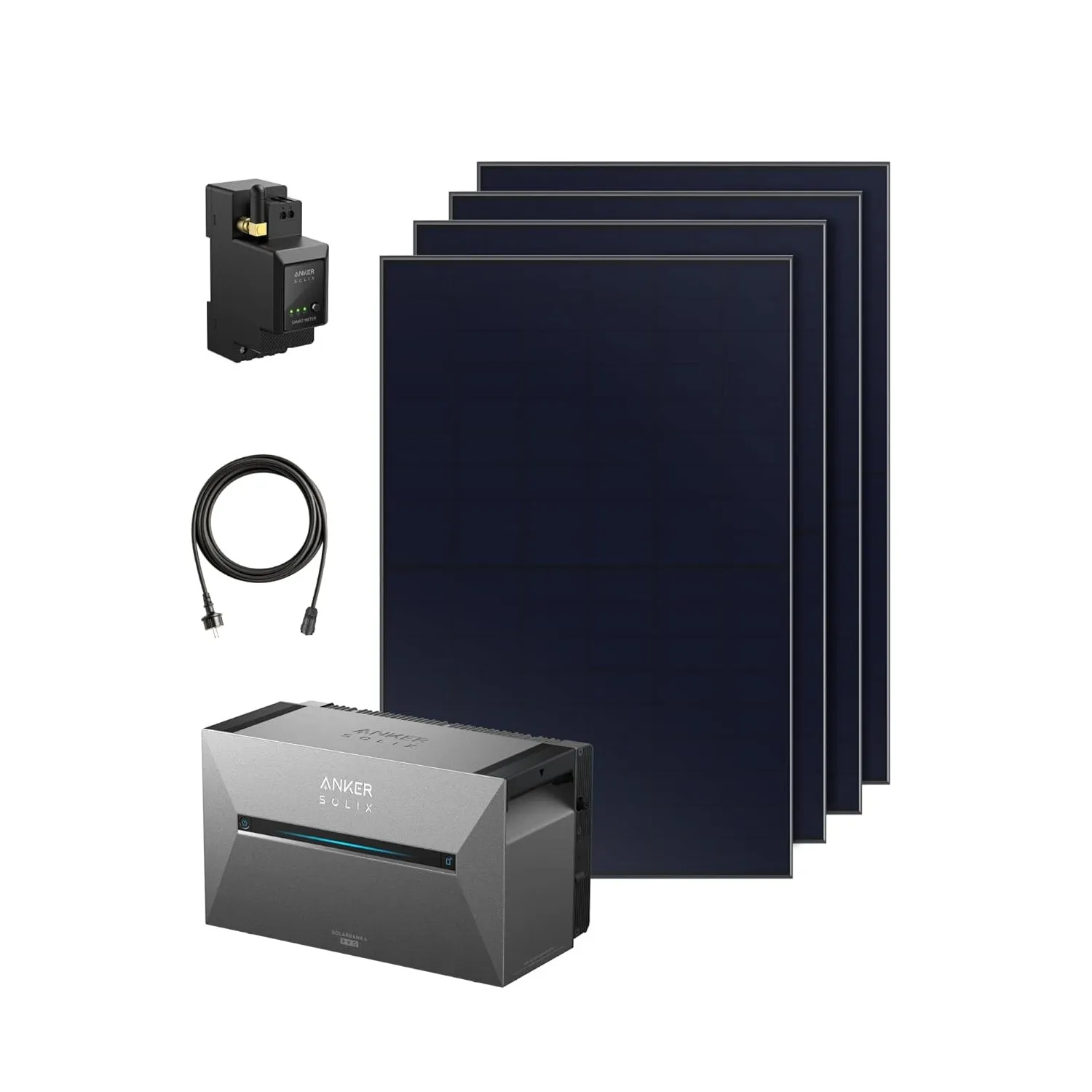 Anker SOLIX 3 Pro Balkonkraftwerk mit Speicher(2680Wh), 4×445W Solarpanels, 4 MPPTs (3600W),auf bis zu 16 kWh erweiterb…