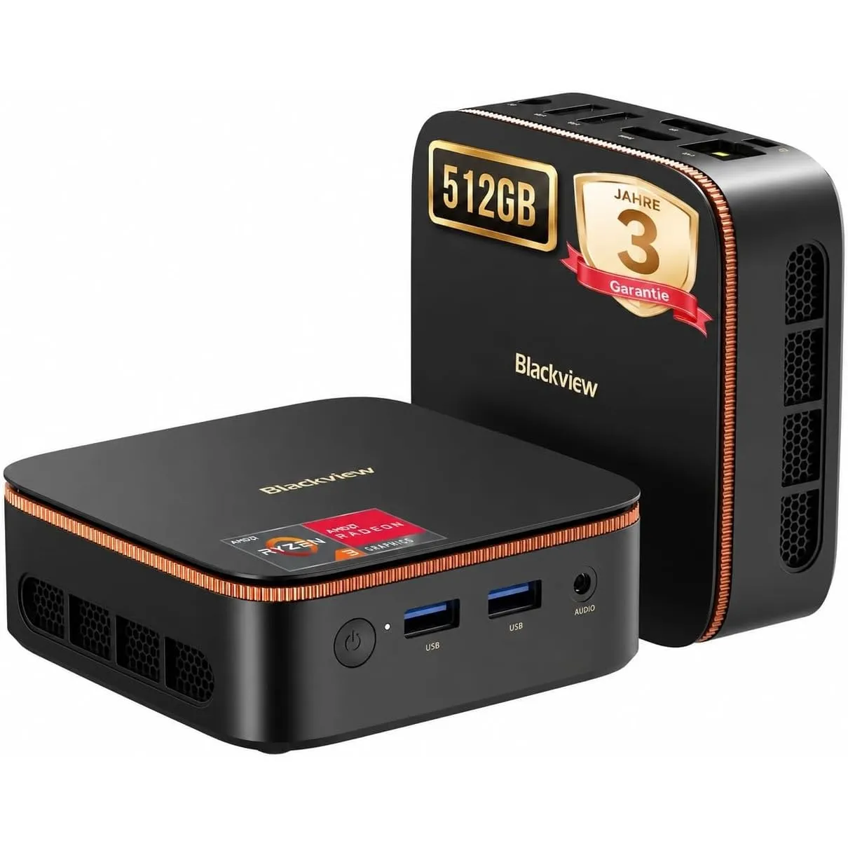 Blackview MP20 Mini PC Ryzen Win 11 Pro, AMD Radeon Graphics, 16GB DDR4 512GB SSD Micro Desktop Computer 4K Dual-Displa…