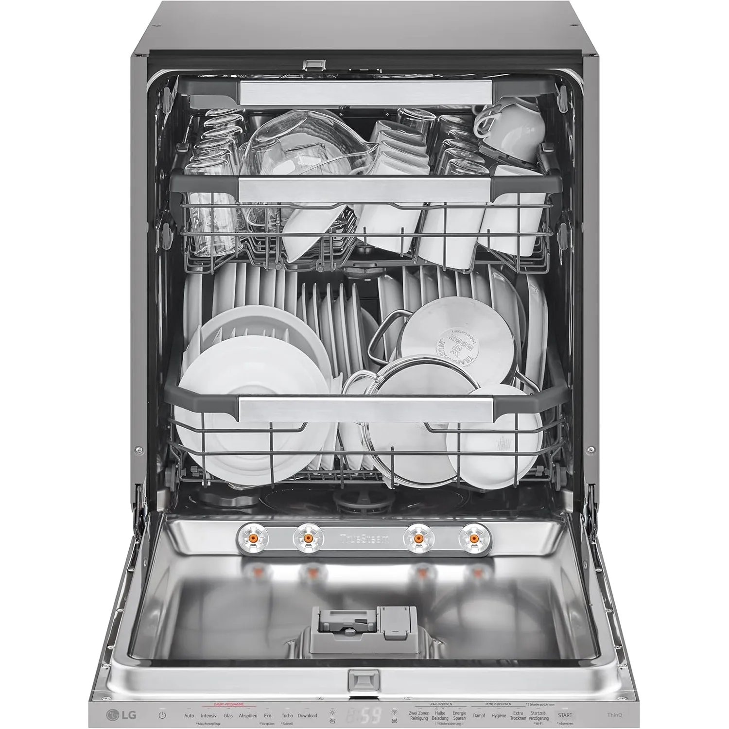 LG DB597TXS, Energieklasse A -20%, vollintegrierbarer Geschirrspüler, Spülmaschine mit Besteckschublade, automatische T…