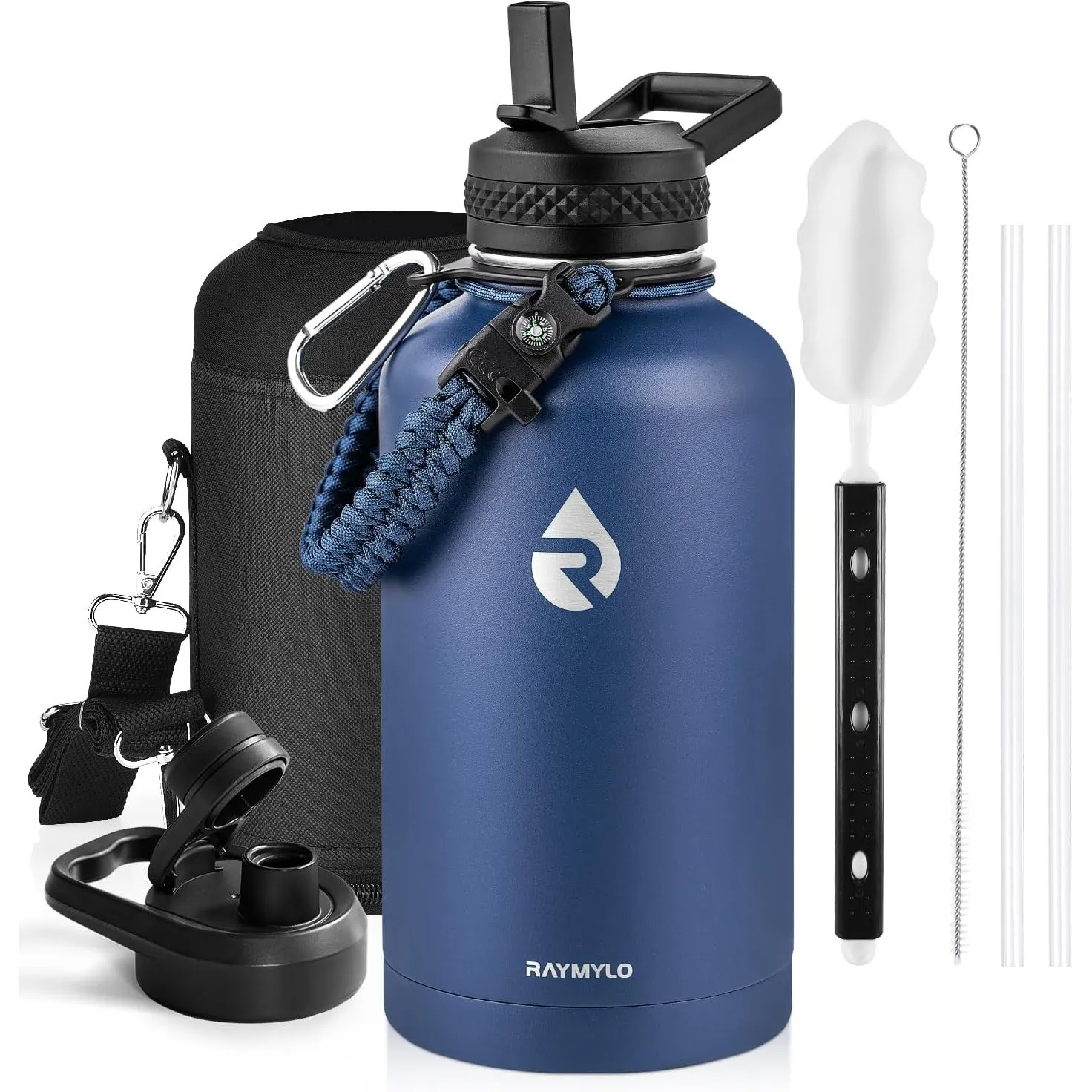 RAYMYLO 2L isolierte Edelstahl-Thermosflasche，3-Schicht-Vakuum-Edelstahl