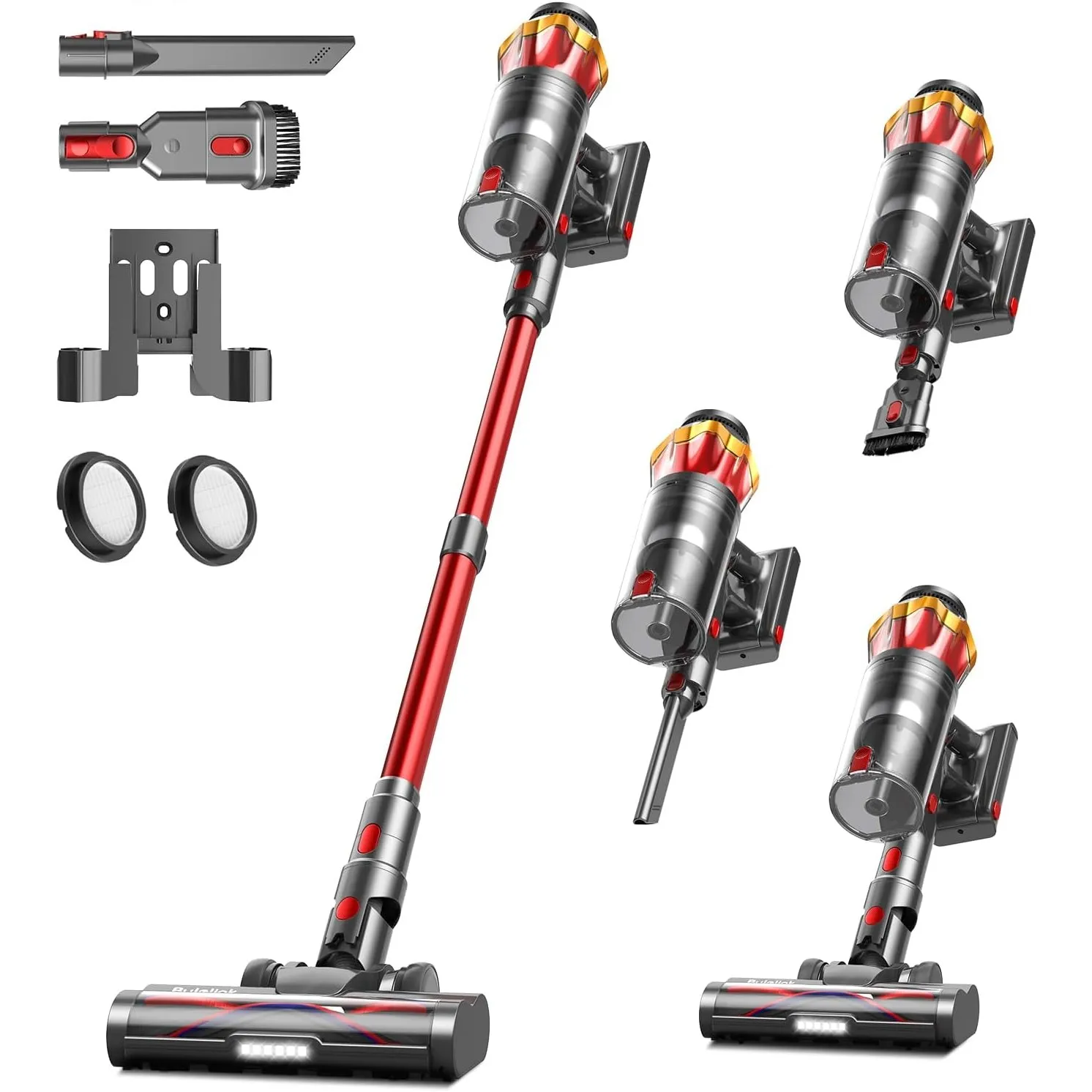 Akku Staubsauger Kabellos 55KPa/650W/70Min für Tierhaare/Teppiche/Hartböden