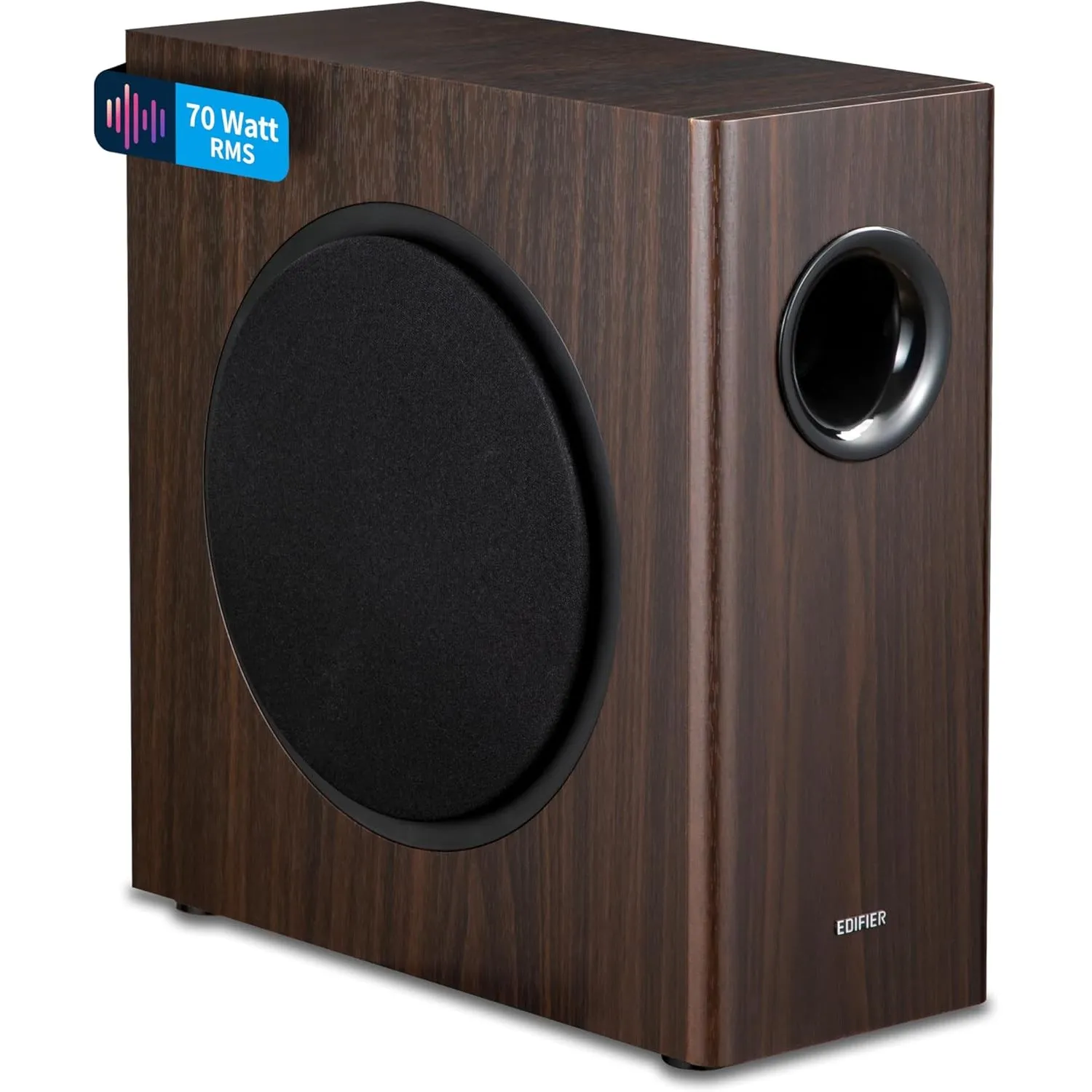 Edifier T5s AKTIV-SUBWOOFER – 8-Zoll-Tieftöner – 70 Watt – Low-Pass-Filter – Frequenz bis 35Hz – MDF-Gehäuse für reduzi…
