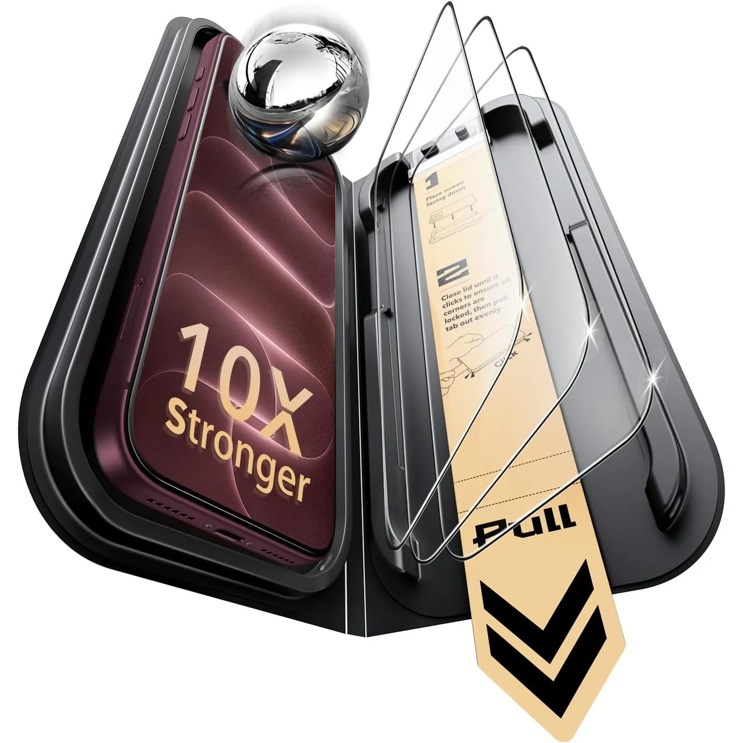 ESR 3 Stück für iPhone 18 Pro Max/17 Pro Max für Panzerglas, Armorite Pro