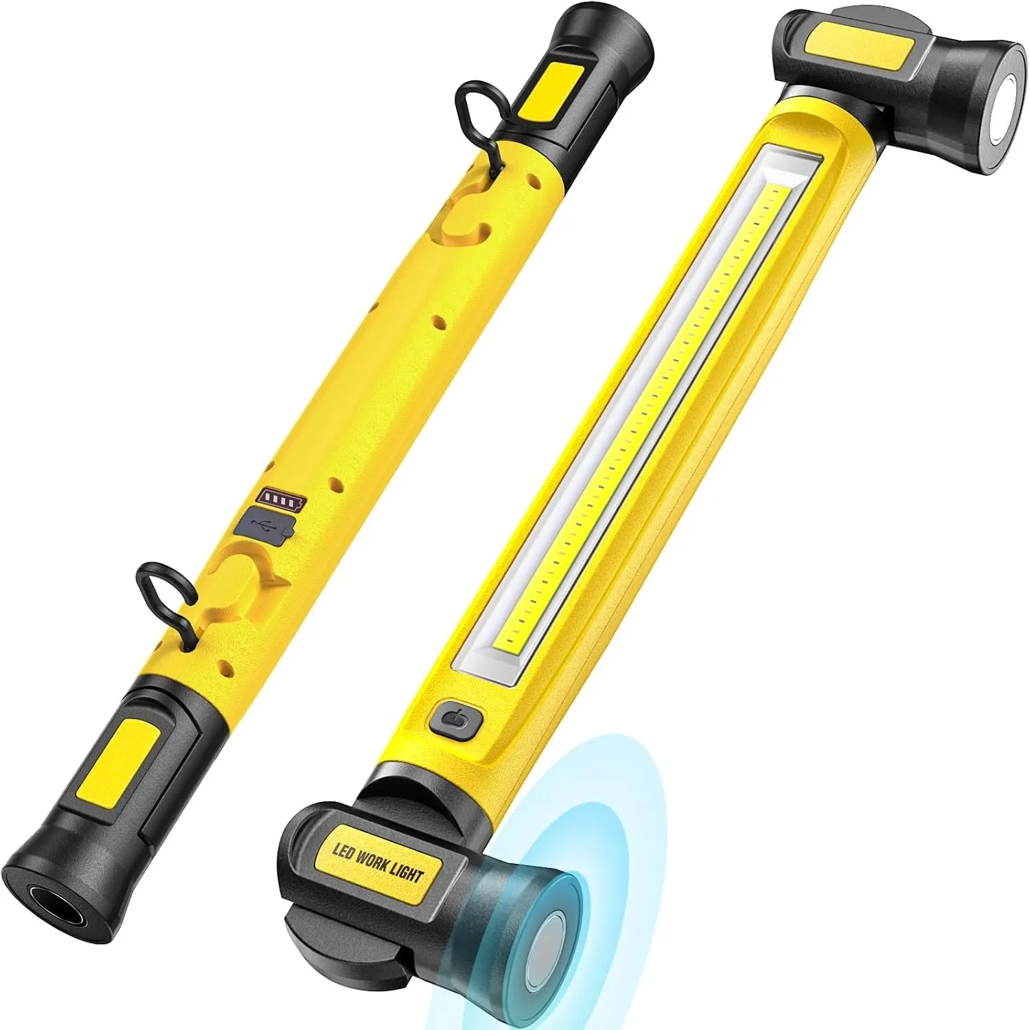Arbeitsleuchte 3000LM, Werkstattlampe led, Motorraumleuchte mit Magnet＆Haken, 3 farbtemperaturmodi, 5200mAh USB-C-Schne…