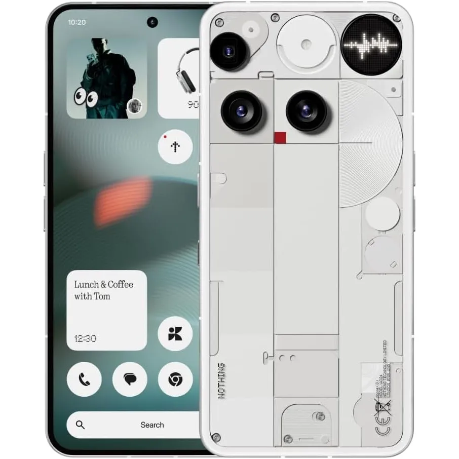 Nothing Phone (3) – Handy mit 50 MP Triple-Kamera, 24h Silizium-Kohlenstoff Akku, 6,67" 120Hz AMOLED Display, Glyph Mat…
