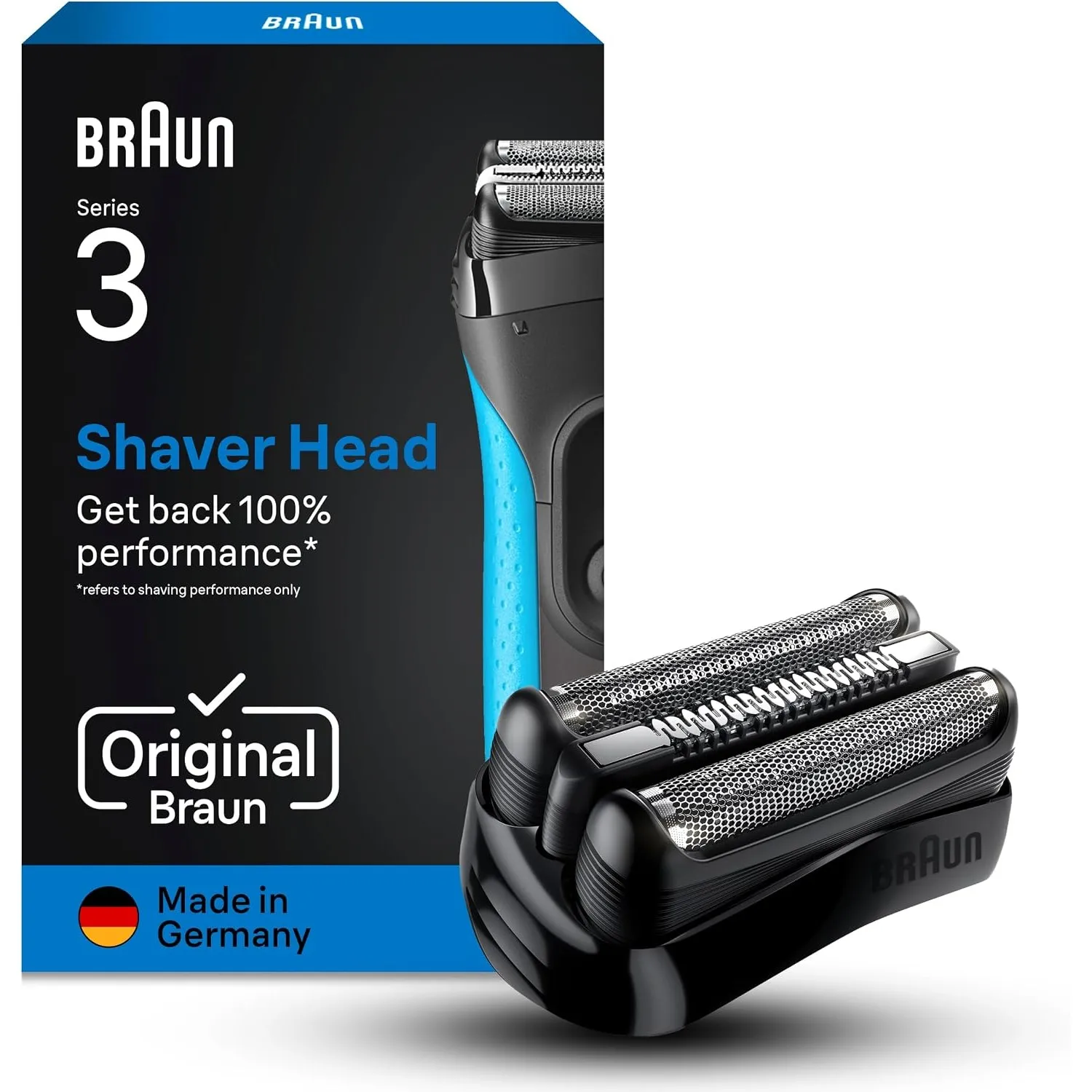 Braun Elektrorasierer Scherkopf Series 3, 21B, Schwarz