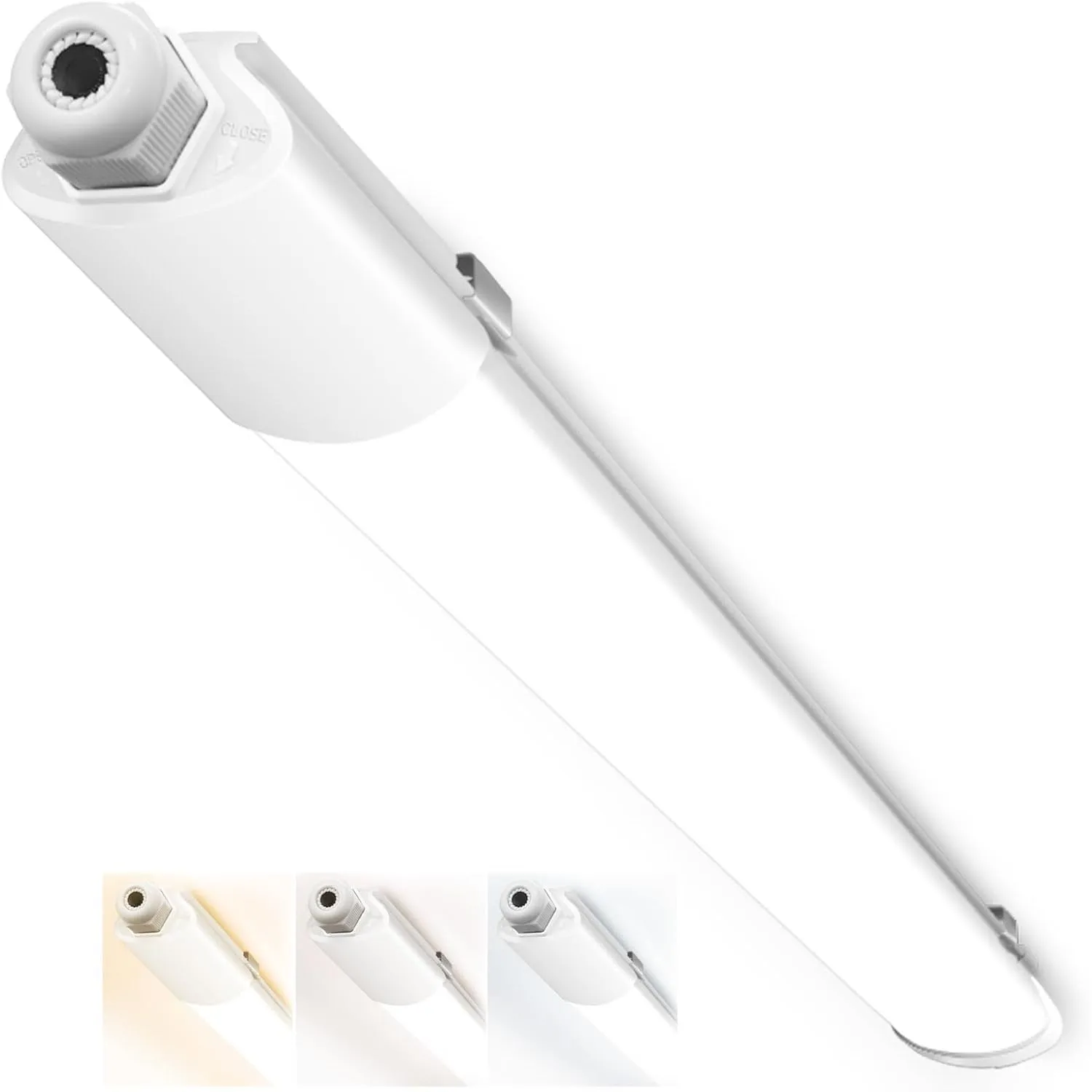 Peasur Feuchtraumleuchte LED 60CM, 3000K/4000K/6500K LED Deckenleuchte Röhre 18W 1980LM Leiste Flach, IP65 Wasserfest L…