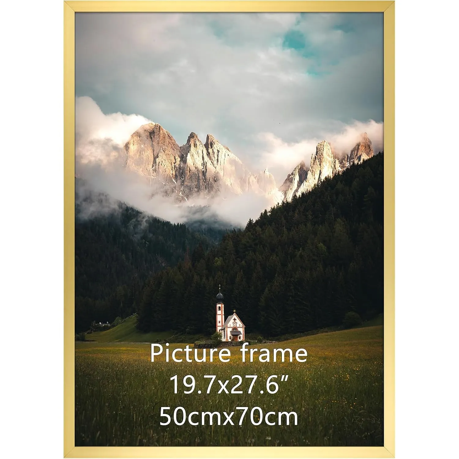 Giftgarden Gold Bilderrahmen 50x70 cm - Aluminium Rahmen