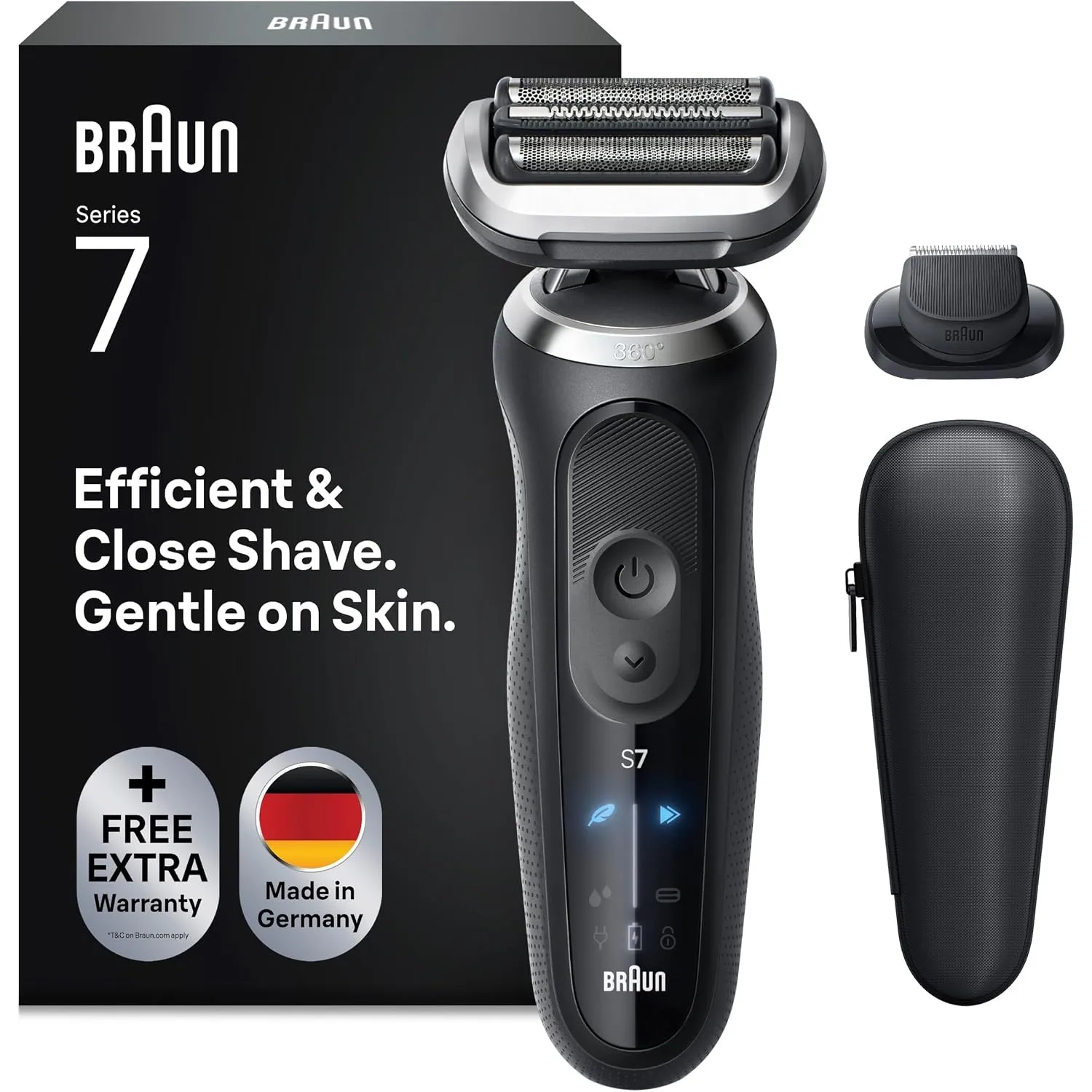 Braun Rasierer Herren Elektrisch Series 7, 72-N1200si, Schwarz