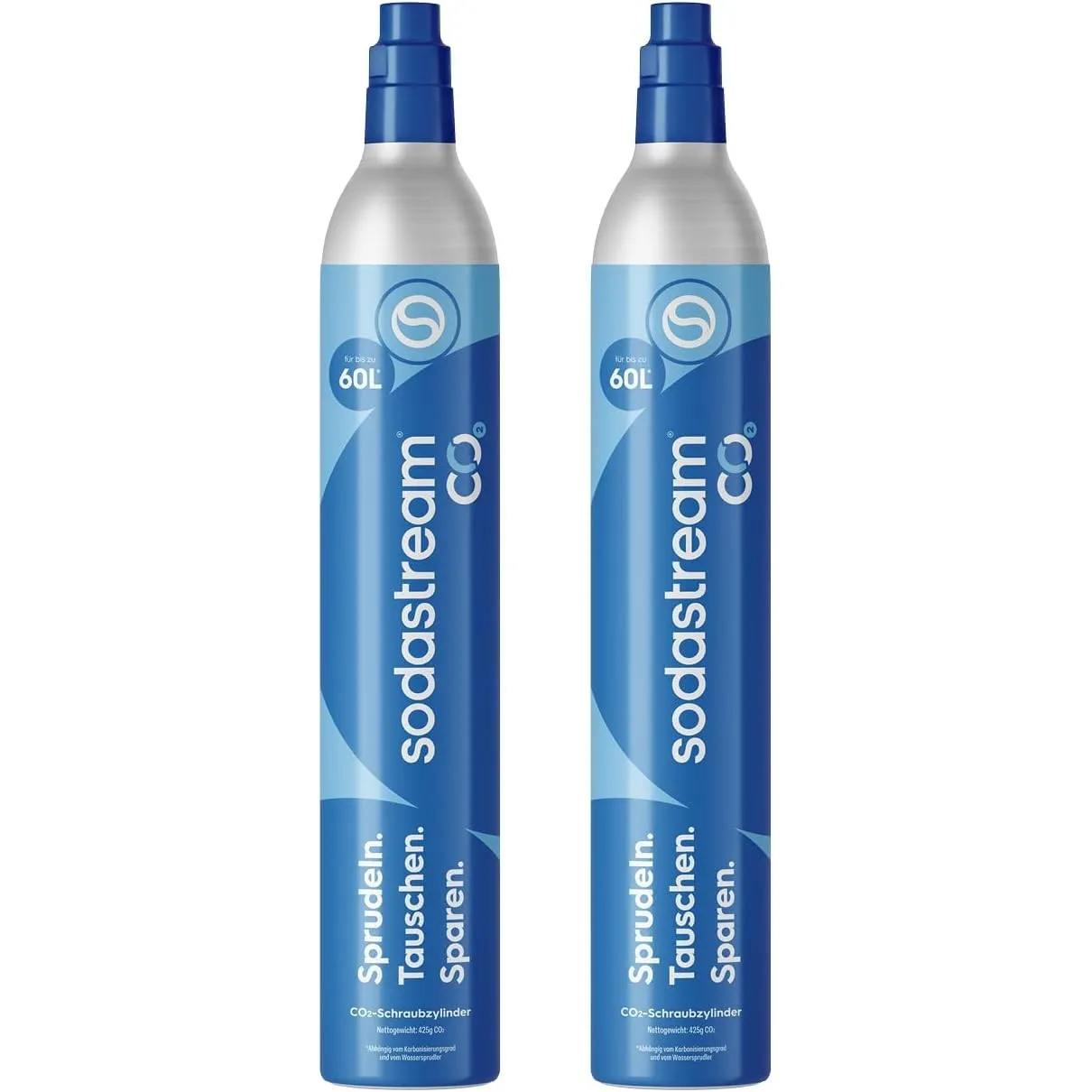 SodaStream CO2-Schraubzylinder, 2er-Pack Reservezylinder