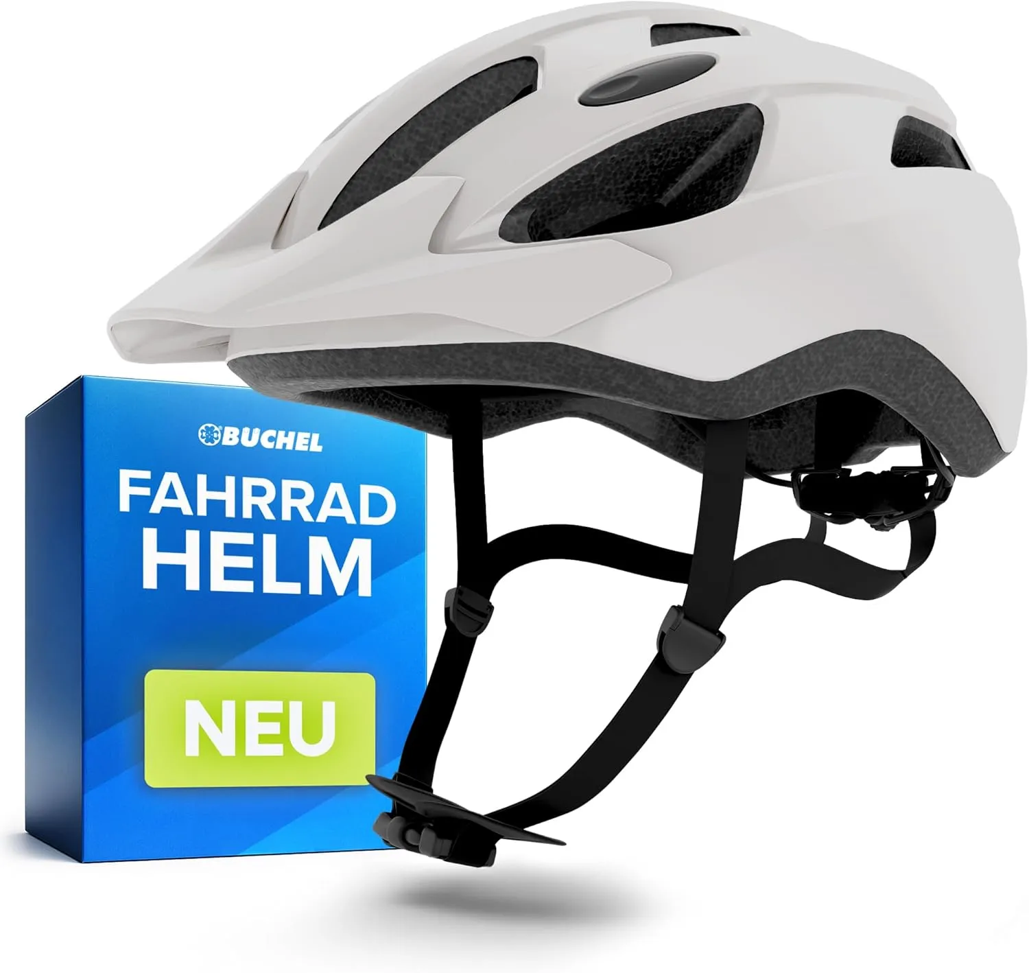 BÜCHEL Fahrradhelm mit In-Mould Technologie & Cam Lock - Helm für Kinder, Damen und Herren, mit Kinnpolsterung und wasc…