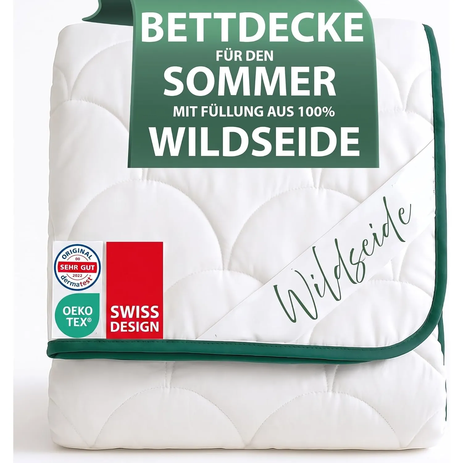 Welldora Premium Sommerdecke 220x240, Füllung 100% Wildseide, Oeko-Tex