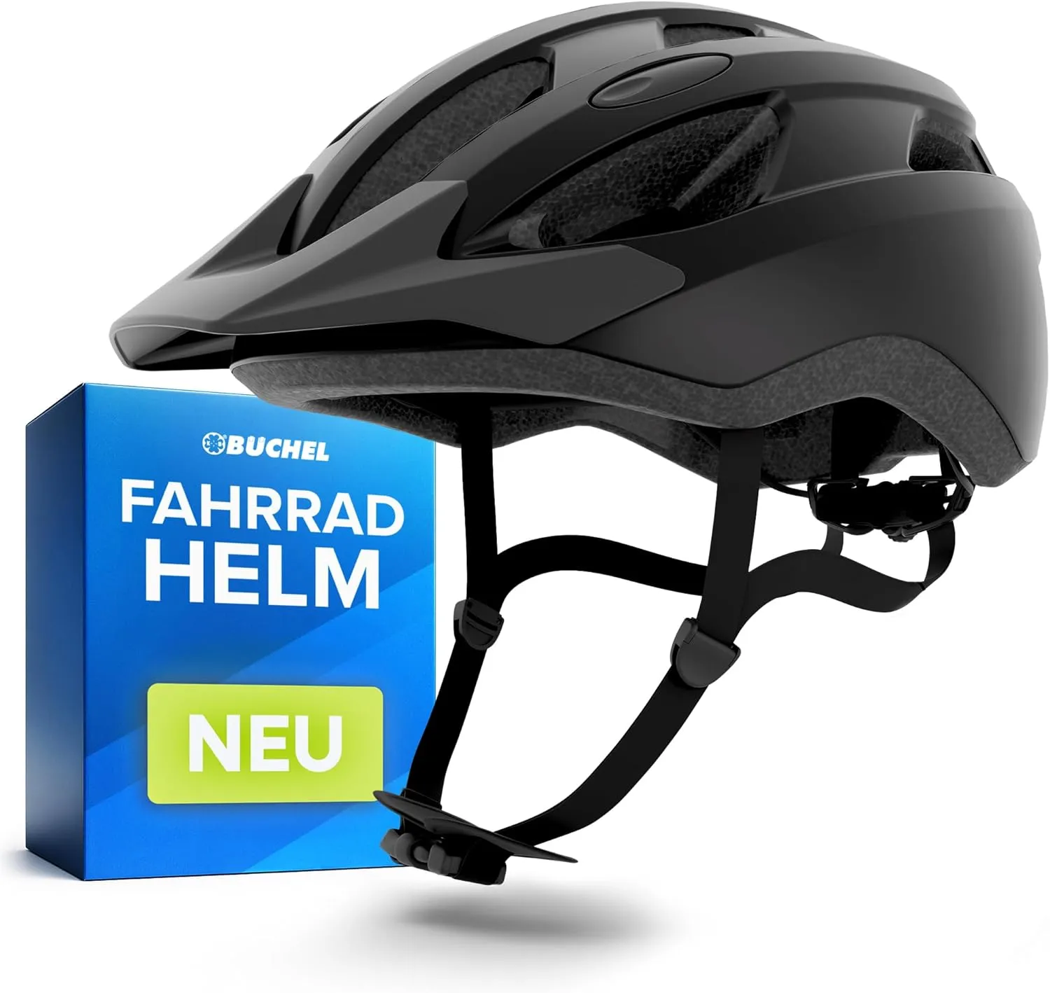 BÜCHEL Fahrradhelm mit In-Mould Technologie & Cam Lock - Helm für Kinder, Damen und Herren, mit Kinnpolsterung und wasc…