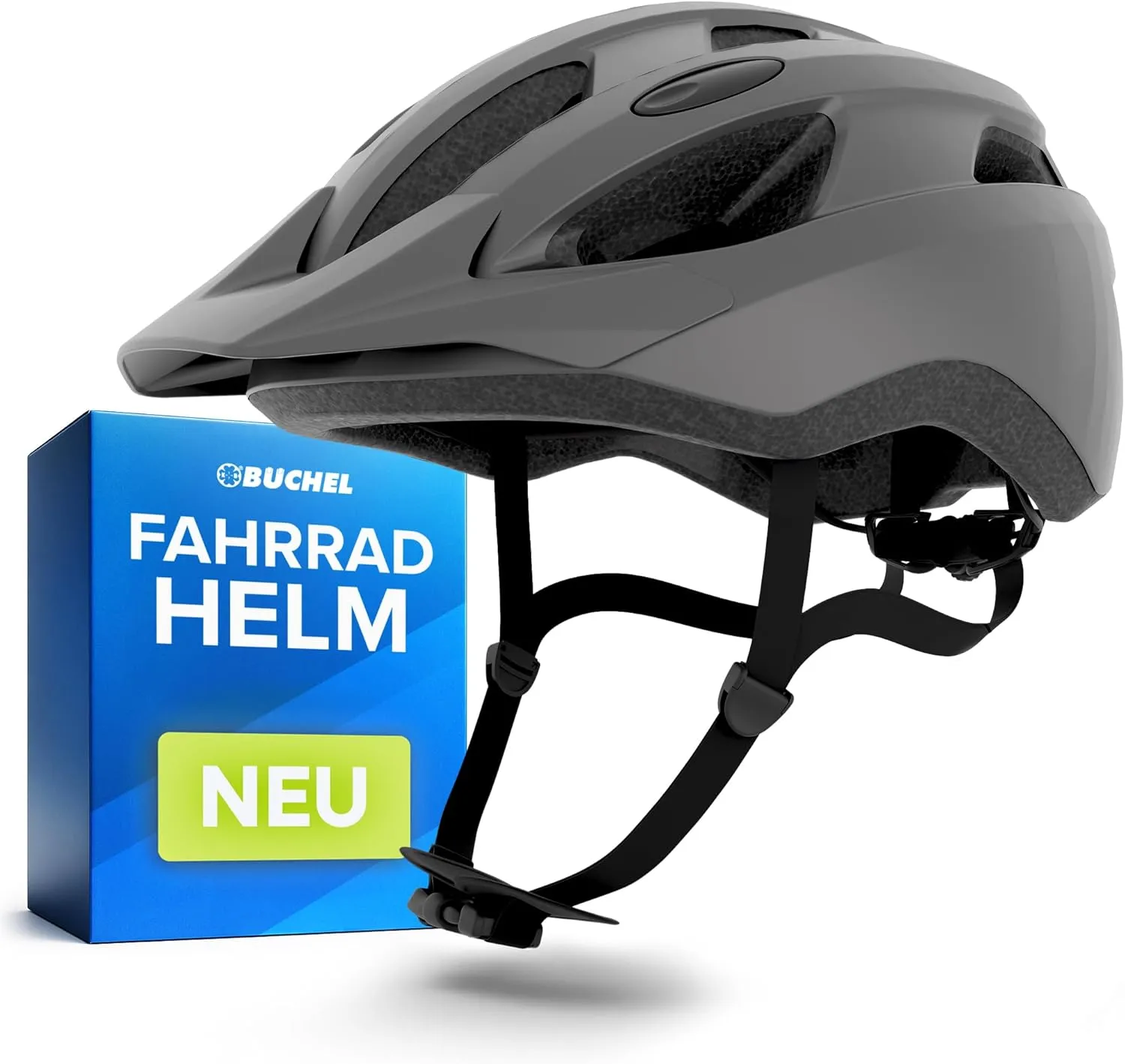 BÜCHEL Bicycle Helmet with In-Mould Technology & Cam Lock - Helmet for Children, Women and Men, with Chin Padding and W…