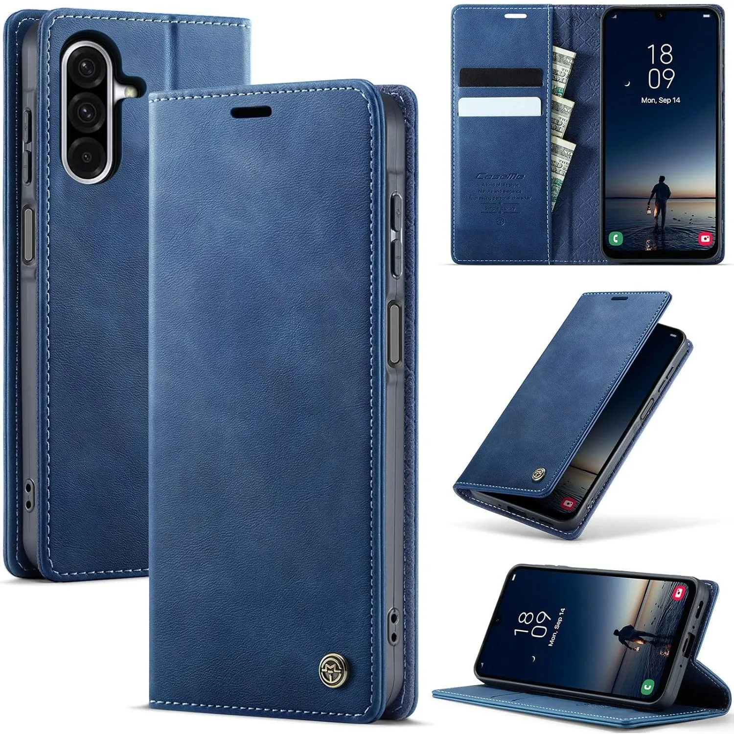 Handyhülle Samsung Galaxy A26 5G hülle klapphülle Premium PU Leder Handytasche Faltbare Schutzhülle Kartenfach Standfun…