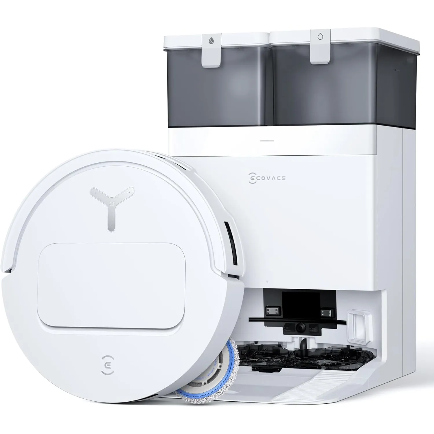 ECOVACS DEEBOT T50 PRO Omni Gen2 Saugroboter mit Wischfunktion, Ausfahrende Seitenbürste und Wischmopp, 21.000 Pa, Auto…