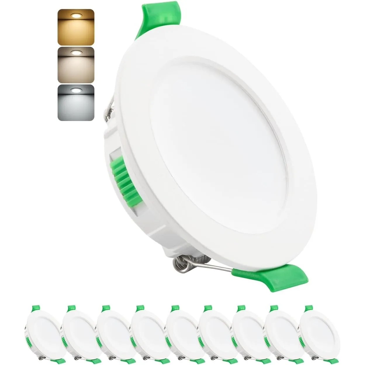 HOMEOW LED Einbaustrahler 230V 55mm – 68mm Lochmaß, 4W LED Spot