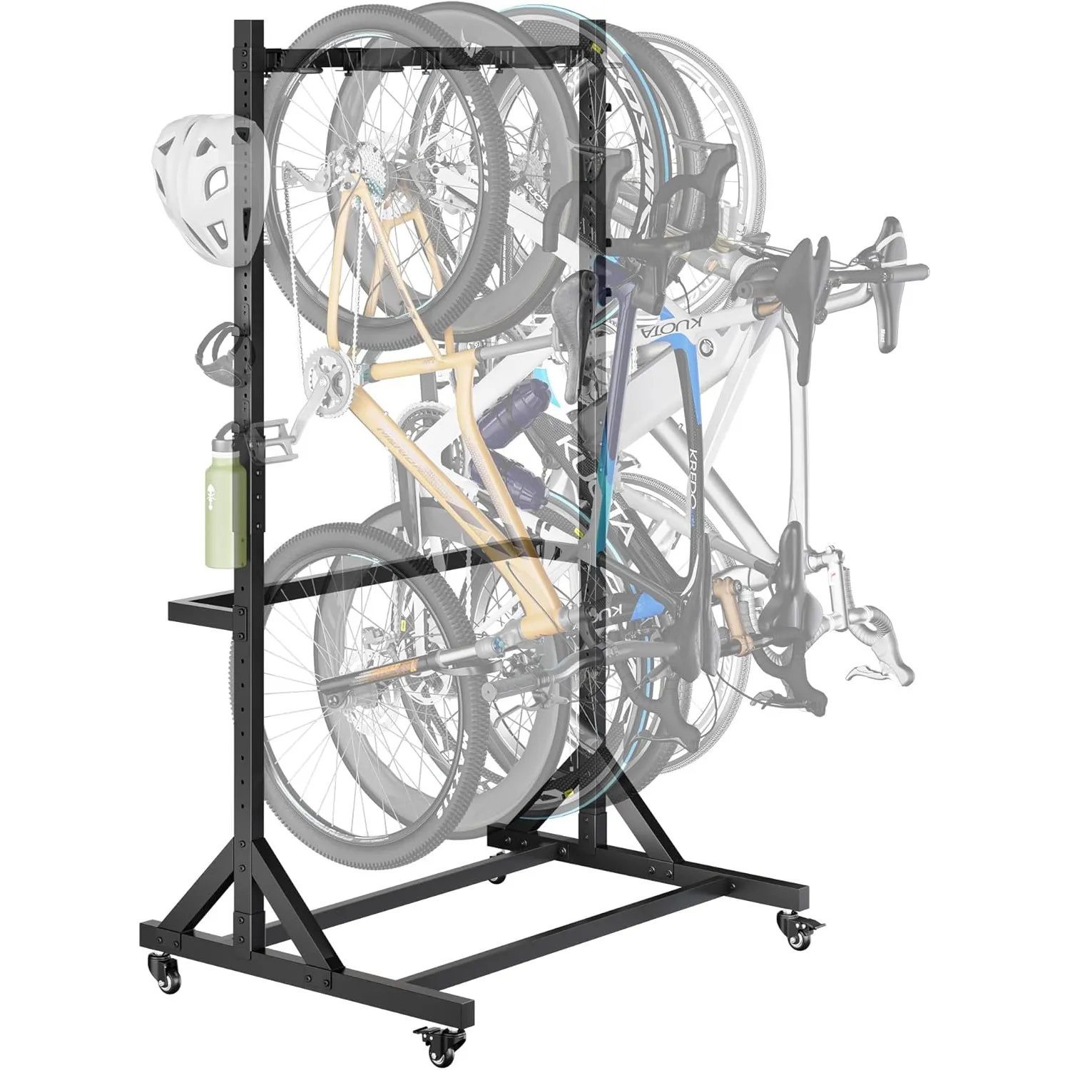 monTEK Freistehender Fahrradständer für 5 Fahrräder, Schwerlast 160KG