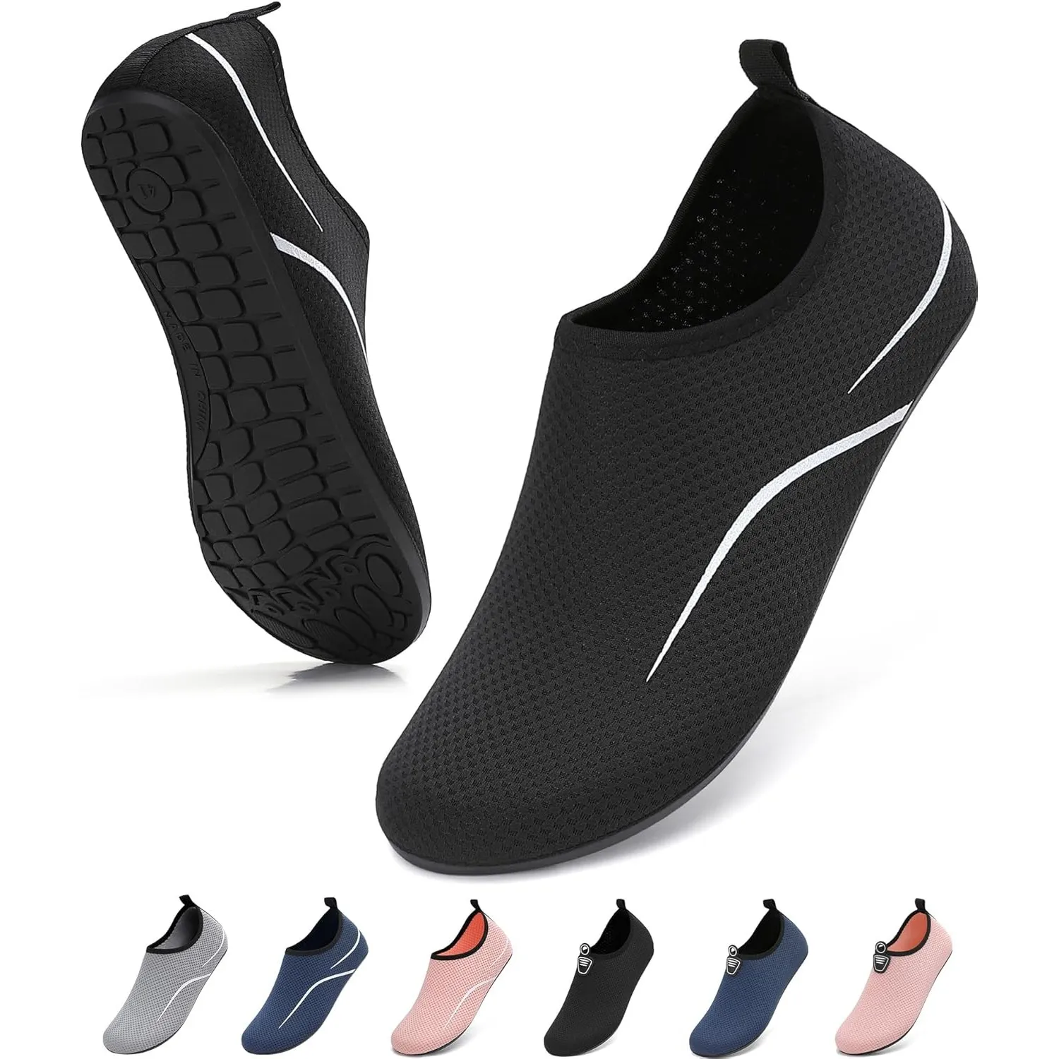 VOLHAL Badeschuhe Damen Wasserschuhe Herren Schwimmschuhe Schnell Trocknend Strandschuhe rutschfeste Aquaschuhe Leicht …
