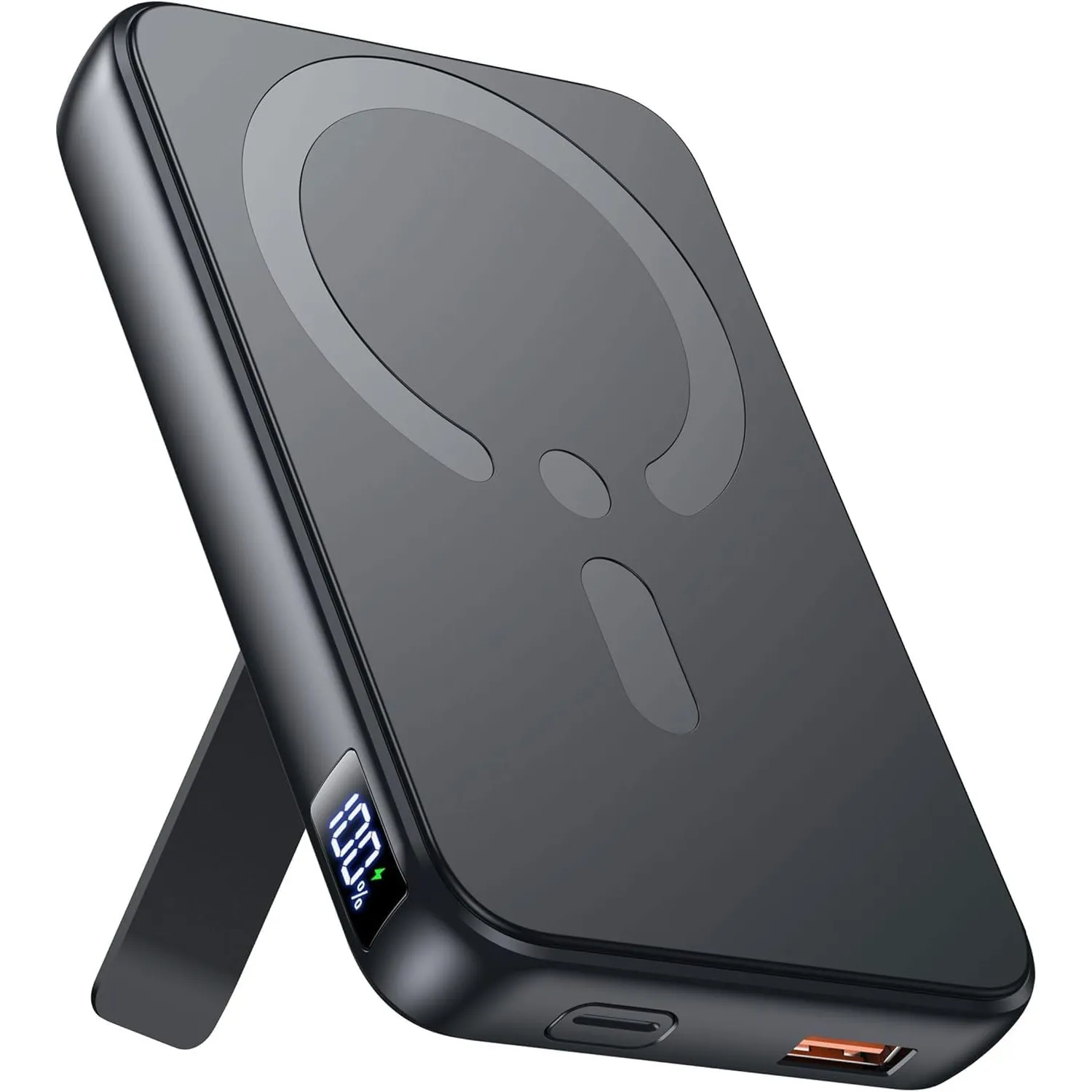 Powerbank für MagSafe, 12000mAh Externe Handyakkus, Schnellladen, Schwarz